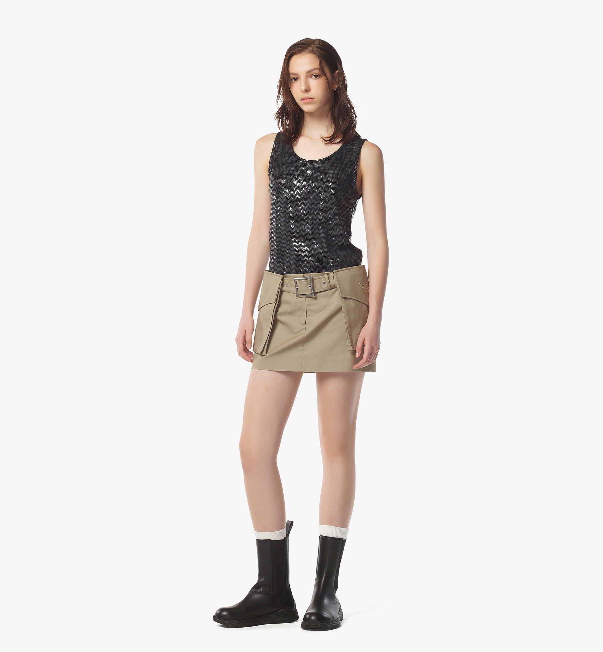 MCM Sequin Tank Top Black MFTEAMM05BK00M Alternate View 2