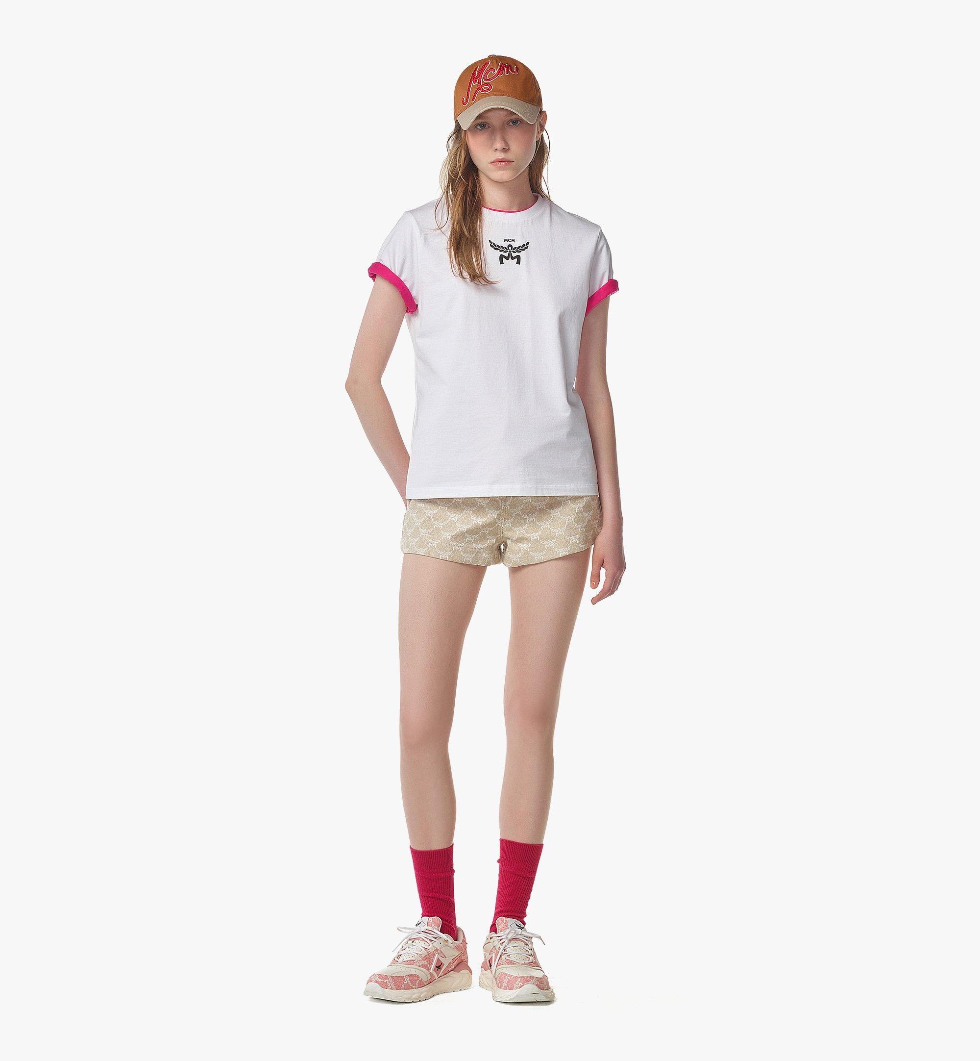 MCM T-shirt à logo imprimé en coton biologique White MFTFSBC01WT0XL Plus de photos 2