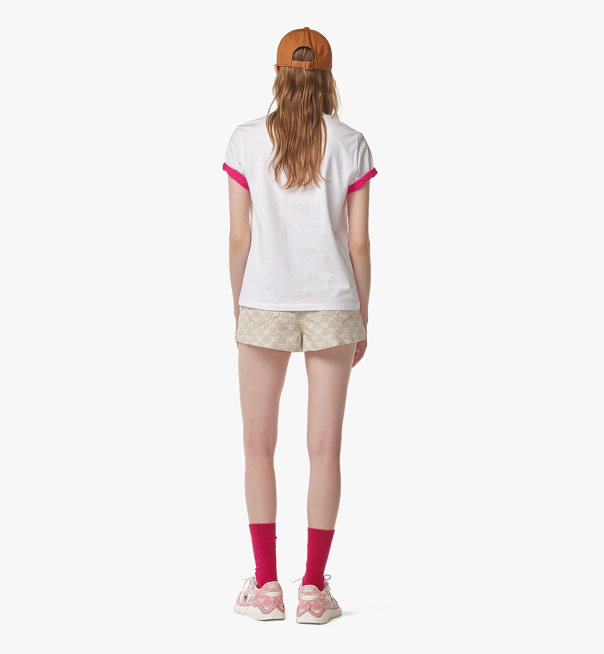 MCM T-shirt à logo imprimé en coton biologique White MFTFSBC01WT0XL Plus de photos 3