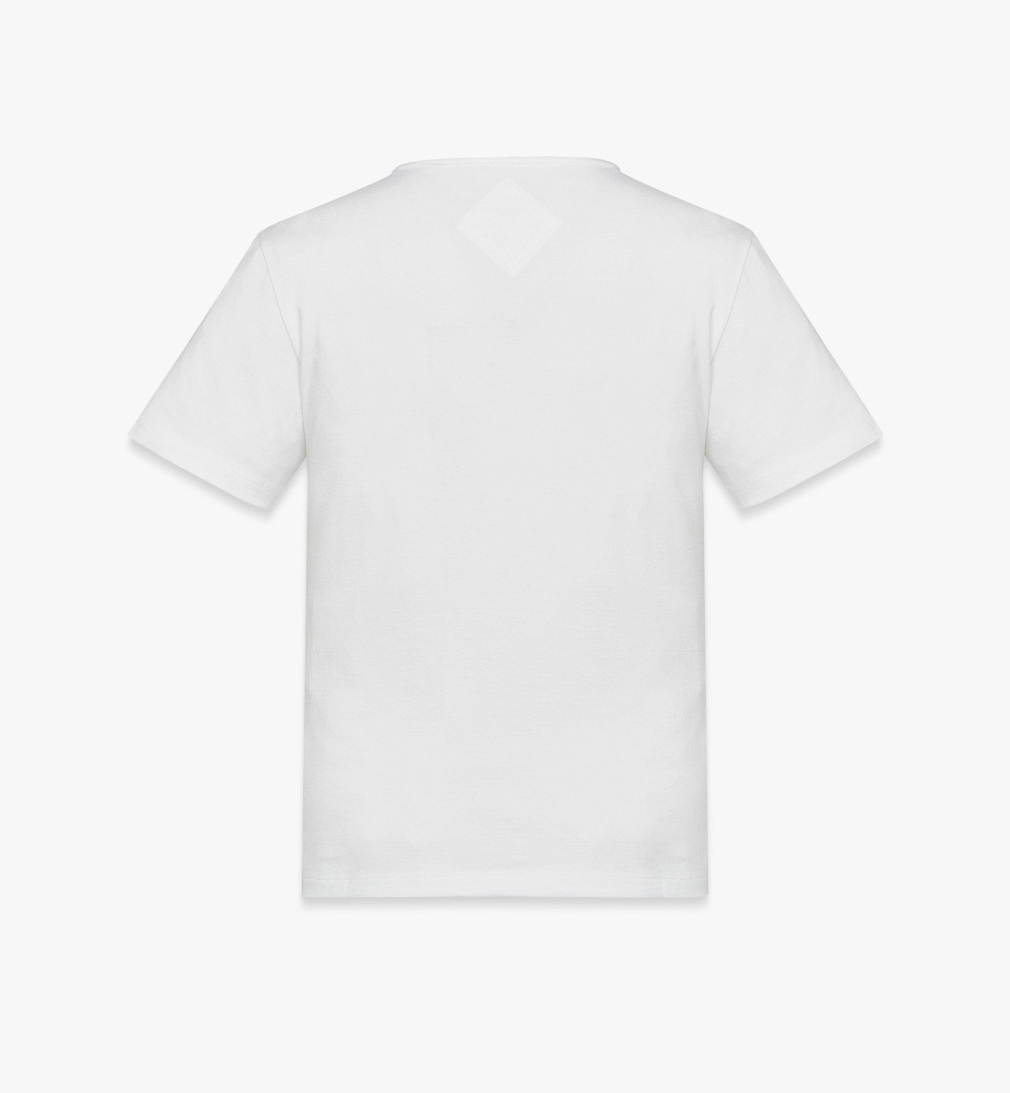MCM Jacquard Pocket T-Shirt in Organic Cotton Beige MFTFSMM07I90XL Alternate View 1