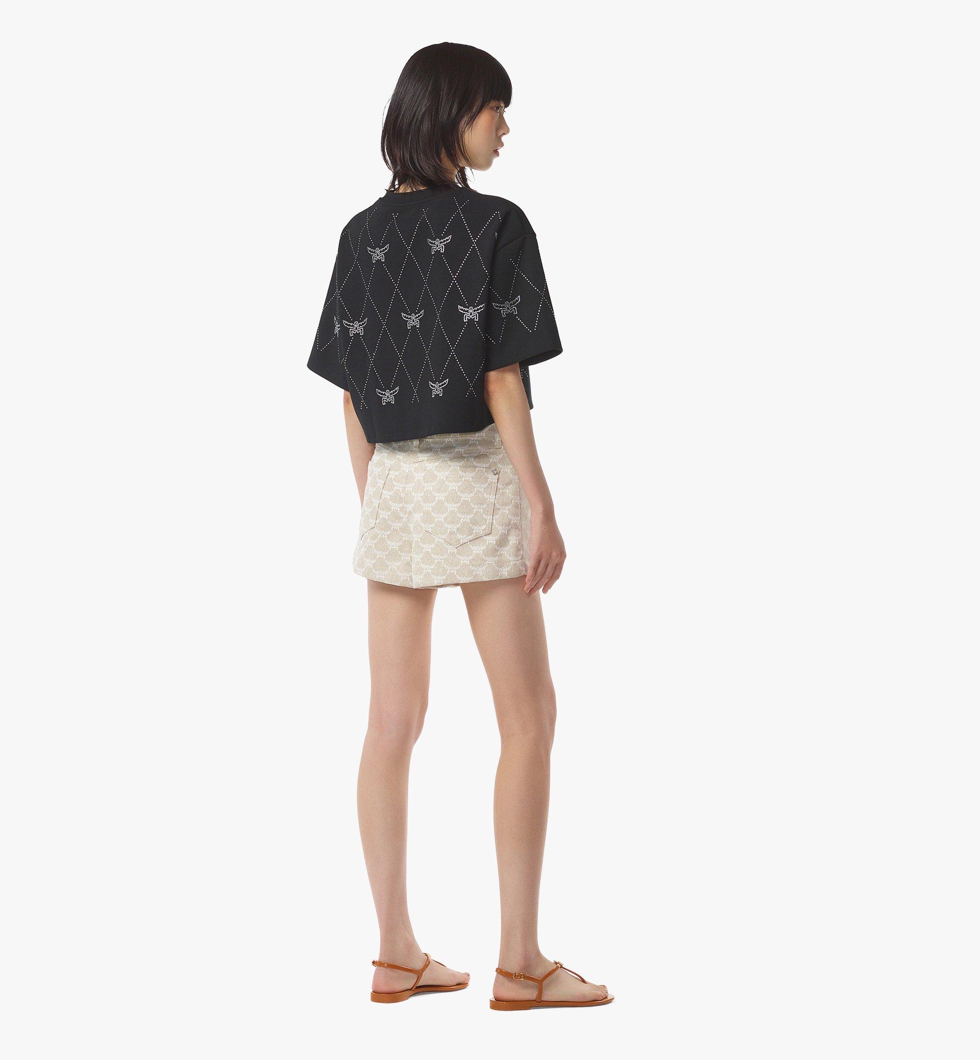 Large Lauretos Crystal Ponte T-Shirt Black | MCM ®US