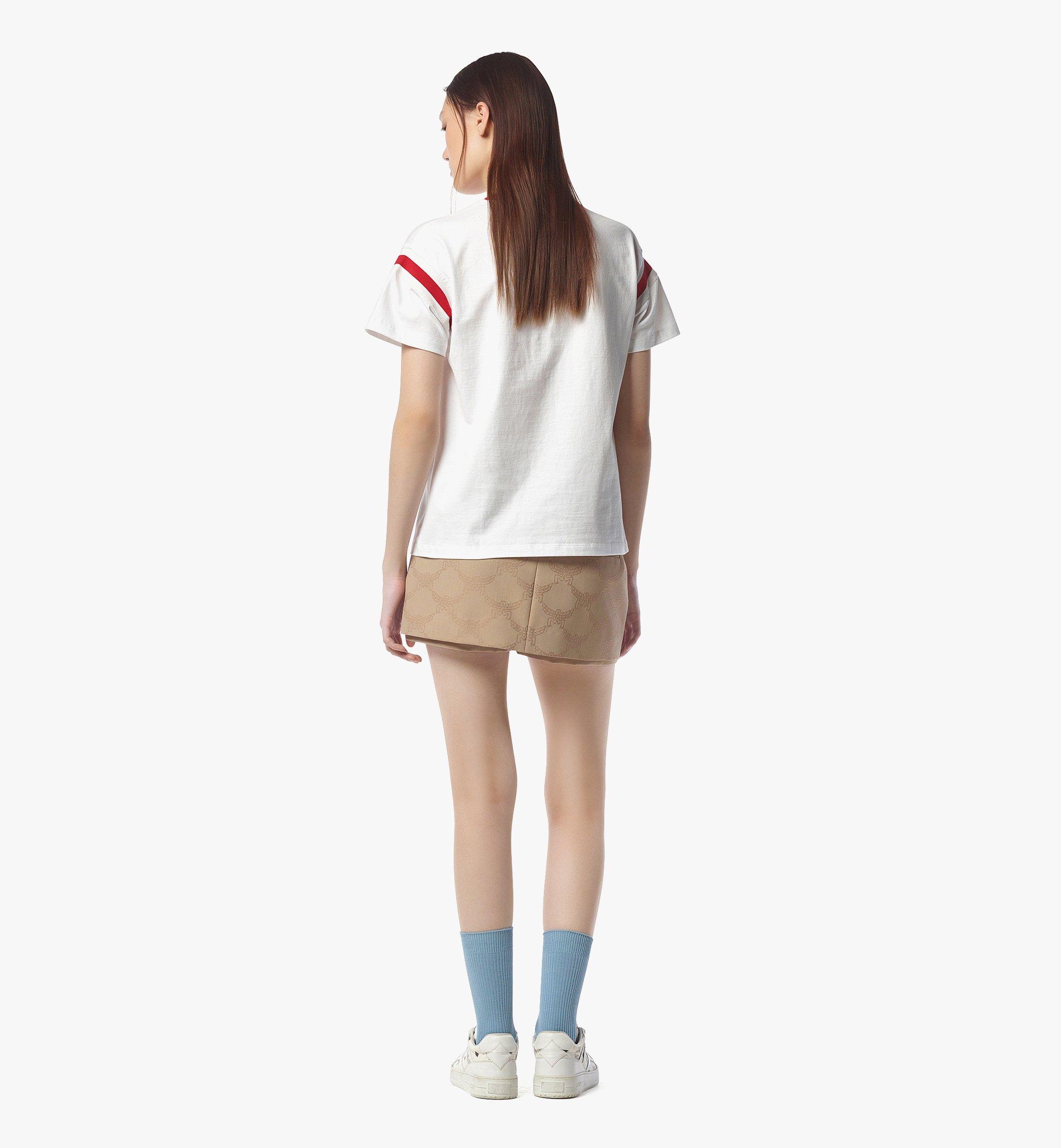 MCM Palm Logo T-Shirt aus Bio-Baumwolle Red MFTFSMM12XC00L Noch mehr sehen 3