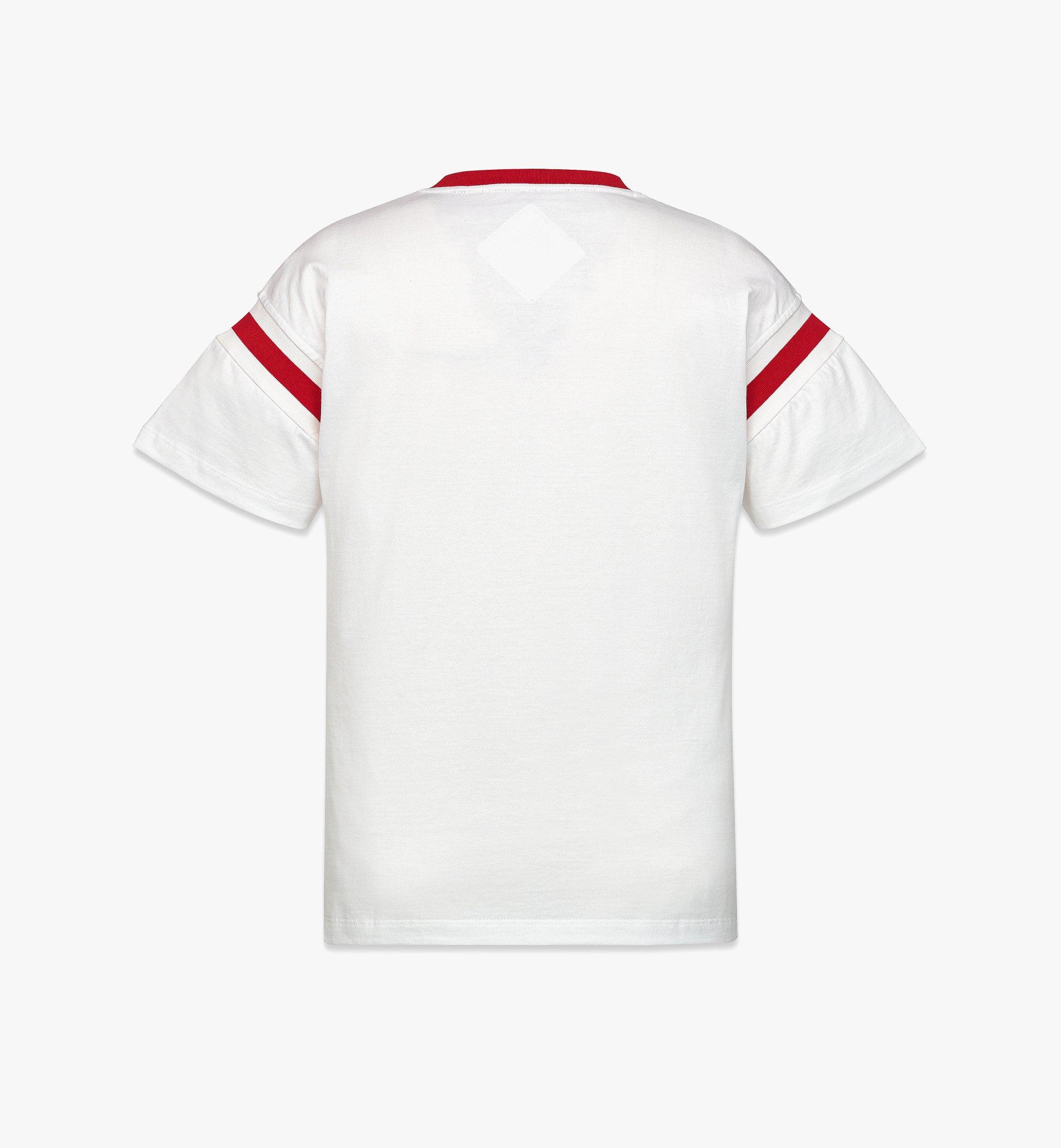 MCM Palm Logo T-Shirt in Organic Cotton Red MFTFSMM12XC00M Alternate View 1