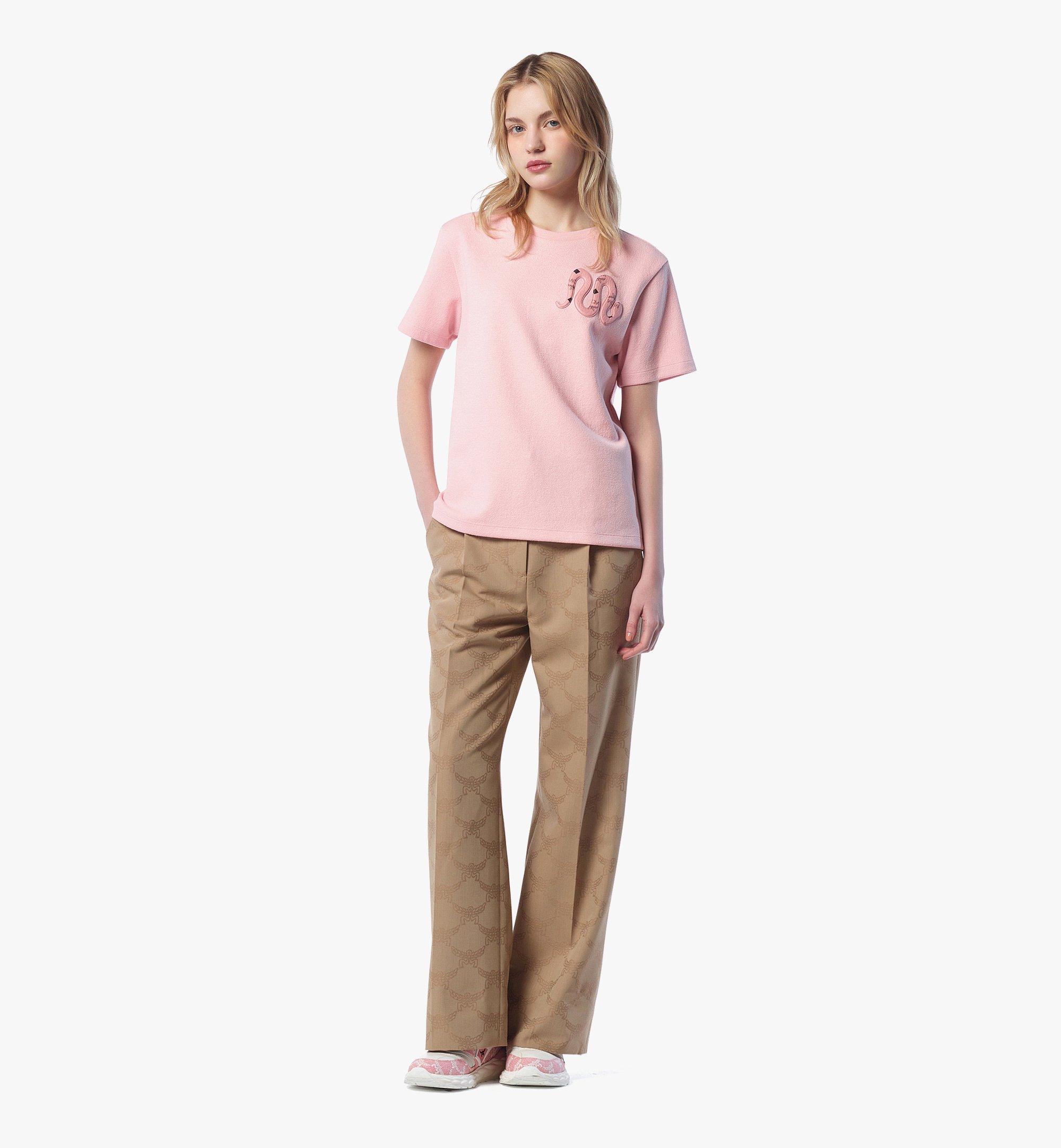 MCM 蛇年毛圈纱T恤 Pink MFTFSMM15PZ0XS 更多视角 2