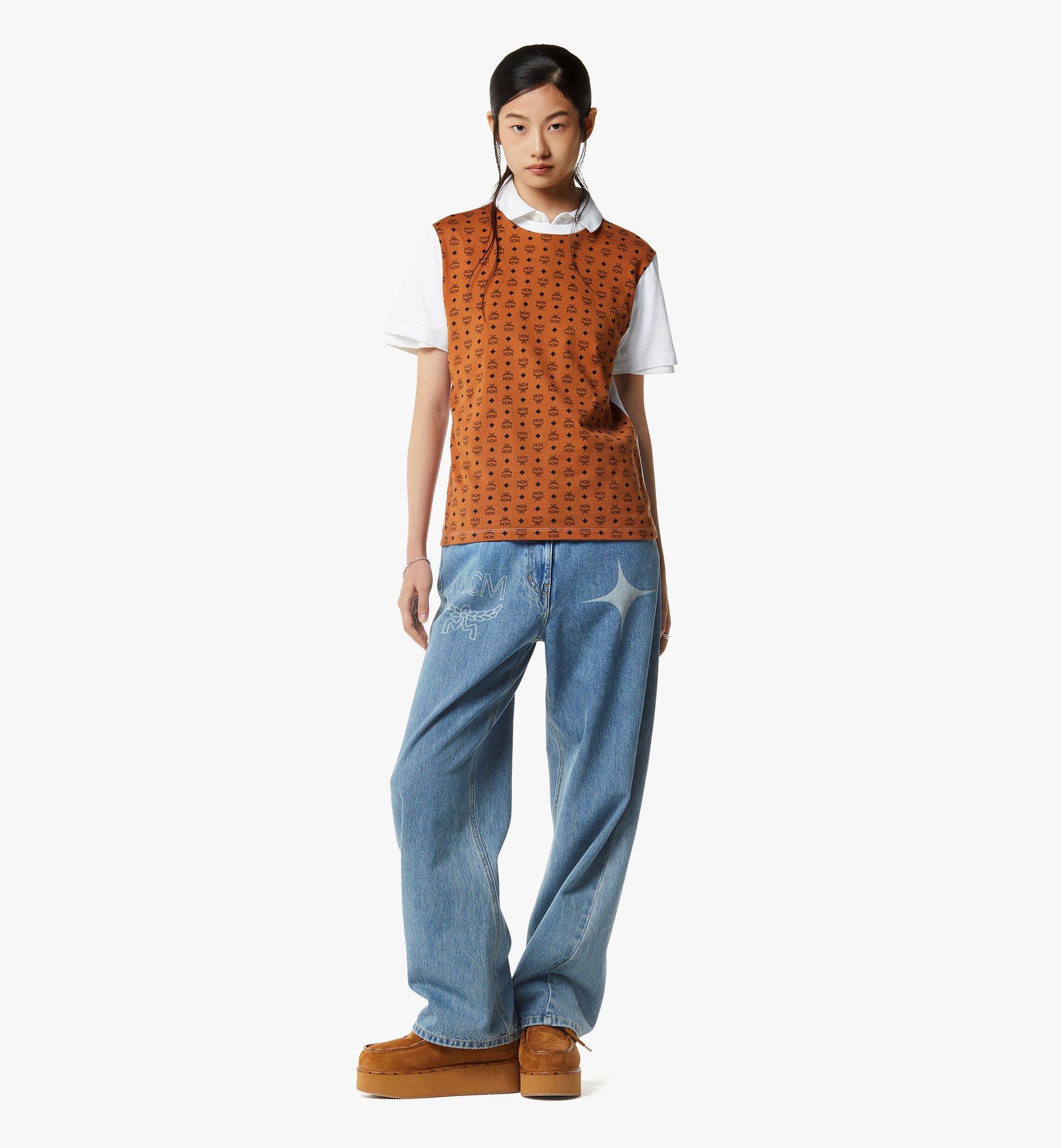 Monogram Print T-Shirt in Organic Cotton