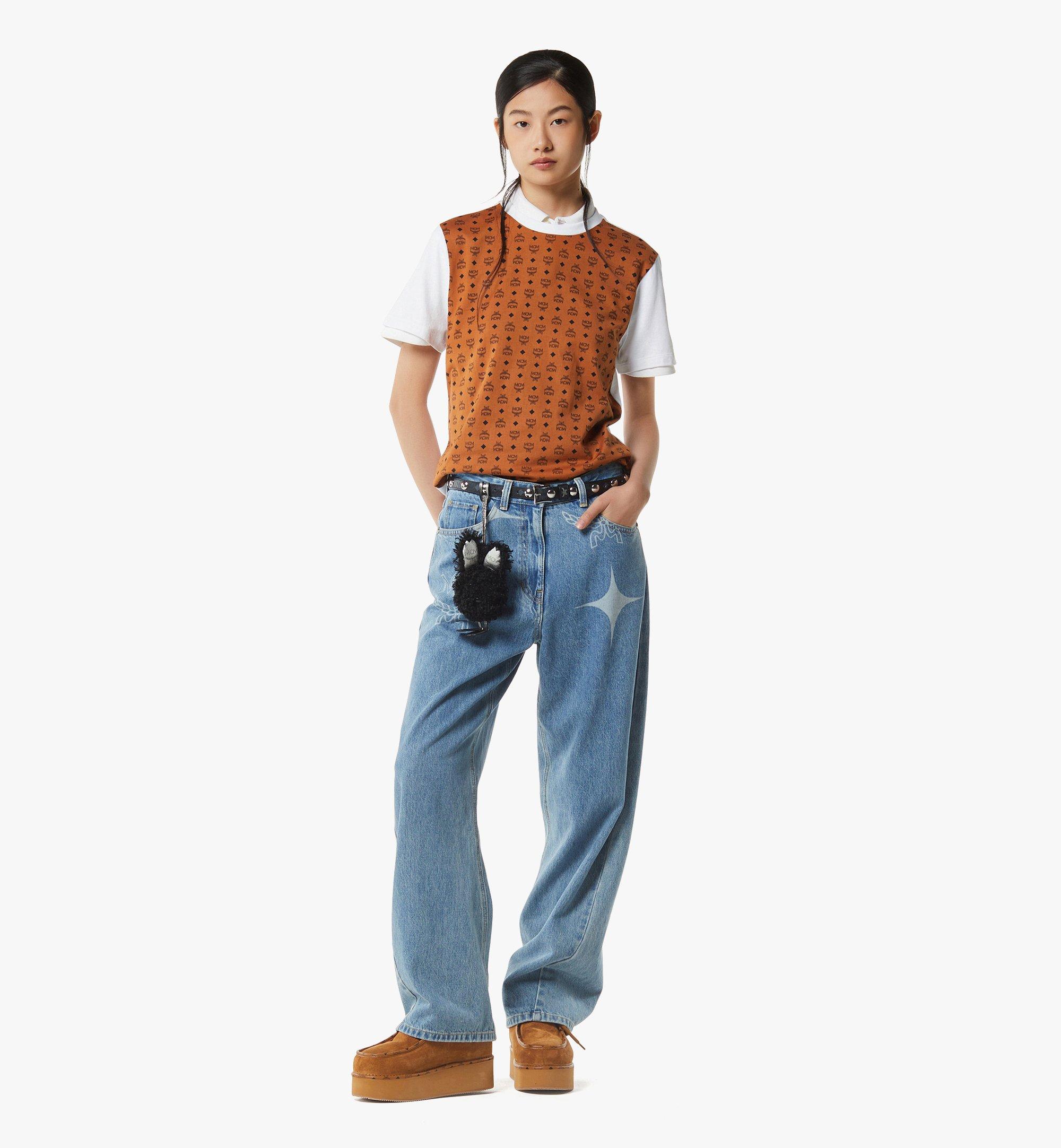 Monogram Print T-Shirt in Organic Cotton