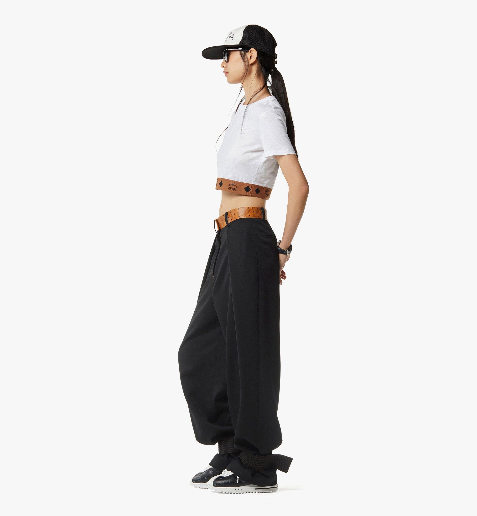 Monogram Cropped T-Shirt Organic Cotton