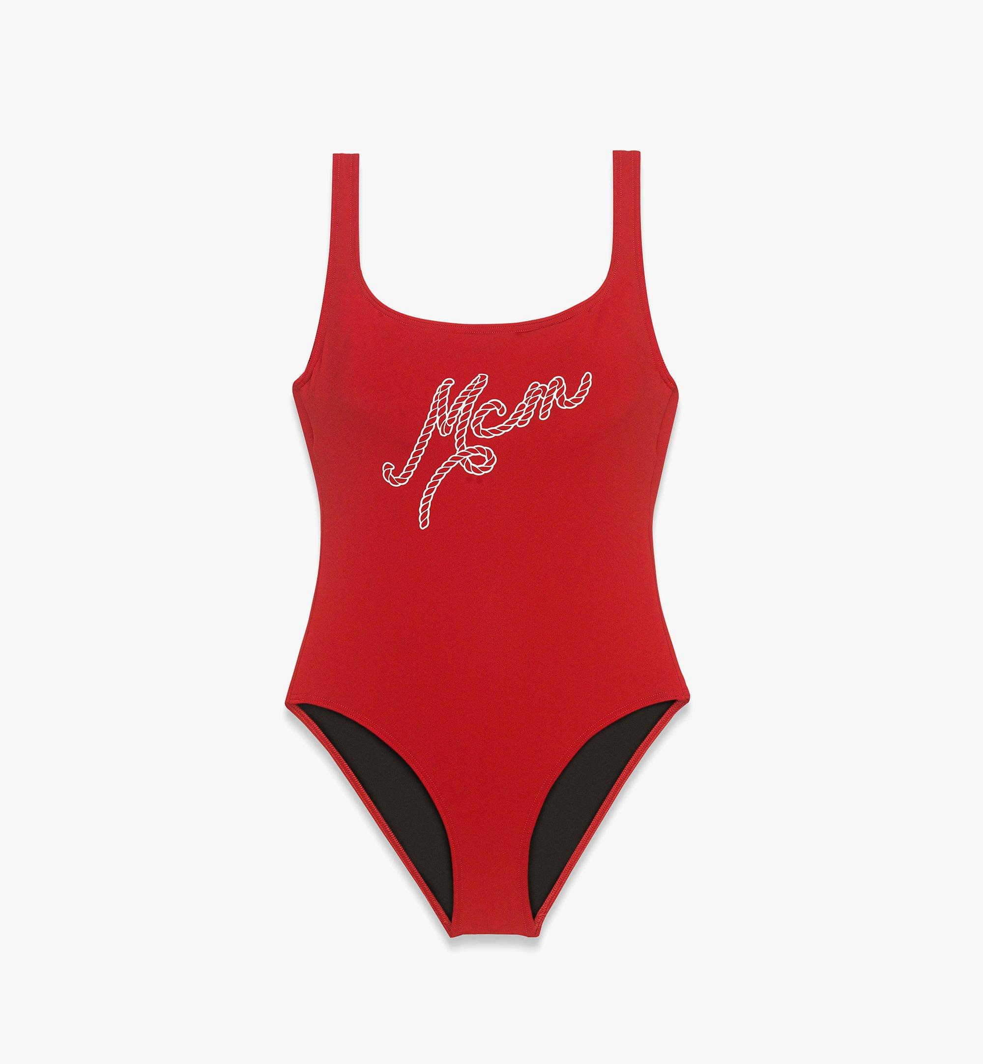 Large Logo Print Swimsuit Red | MCM ®US