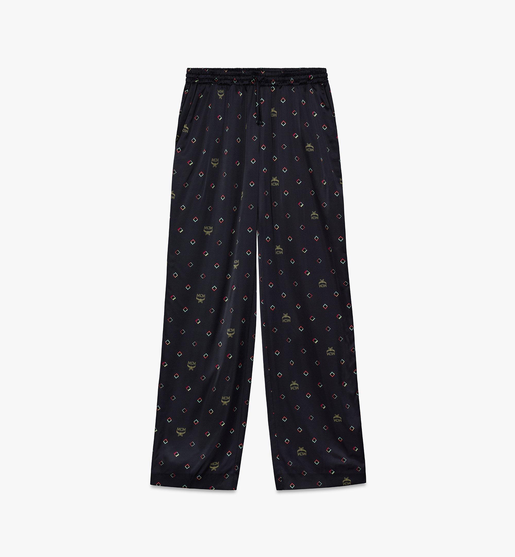 MCM Women's Disco Diamond Print Pajama Bottom Black MFXASMV01BT040 Alternate View 1