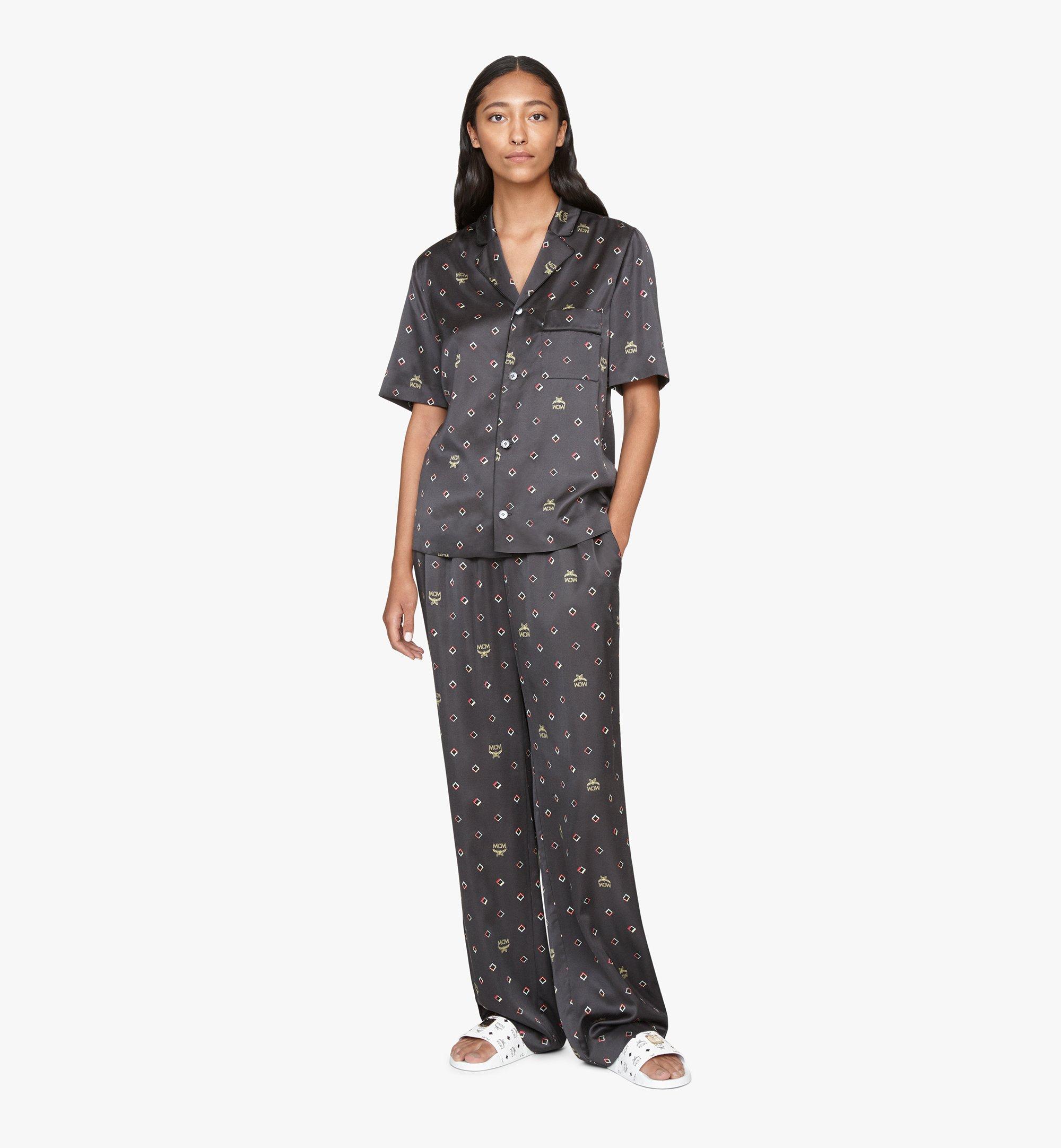 MCM Women's Disco Diamond Print Pajama Bottom Black MFXASMV01BT040 Alternate View 2