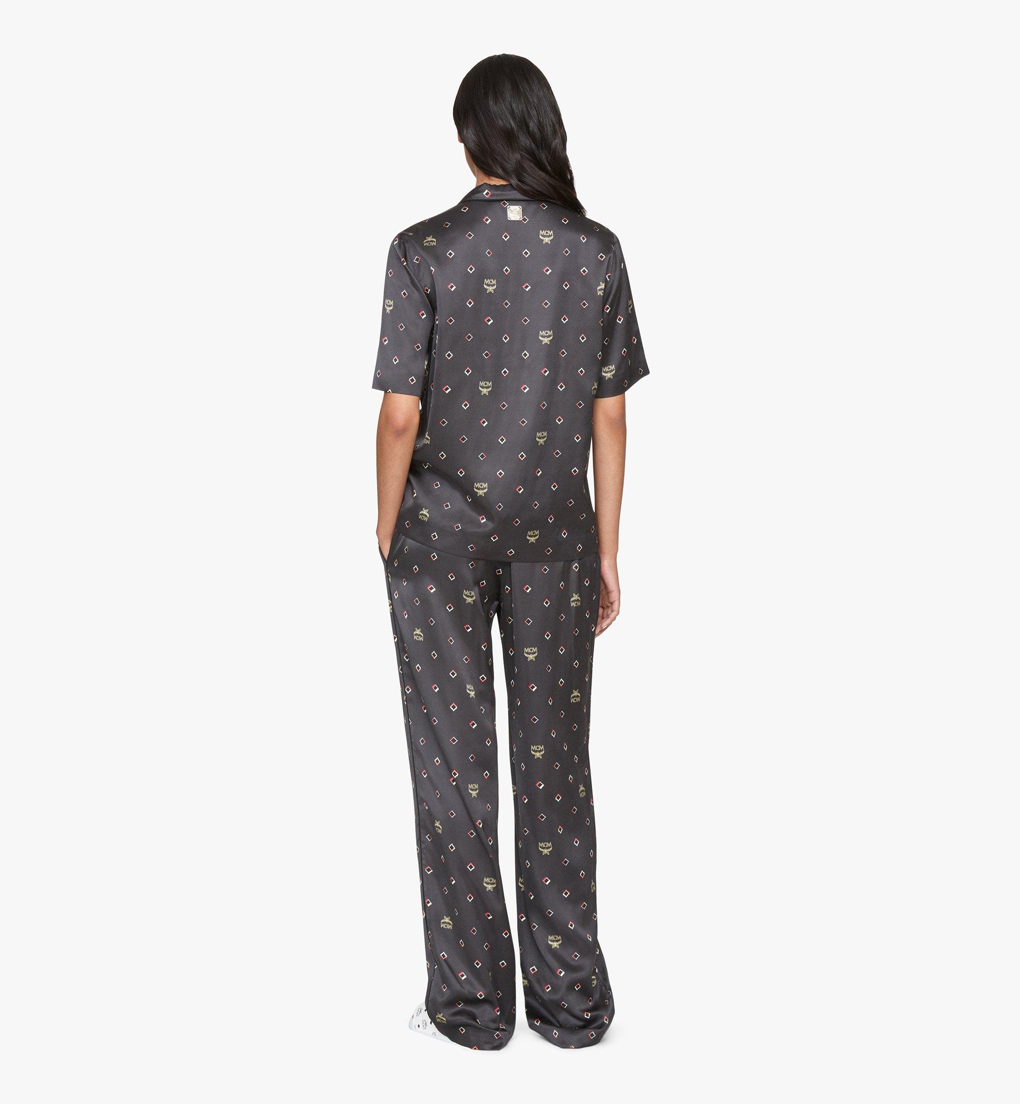 MCM Women's Disco Diamond Print Pajama Bottom Black MFXASMV01BT040 Alternate View 2
