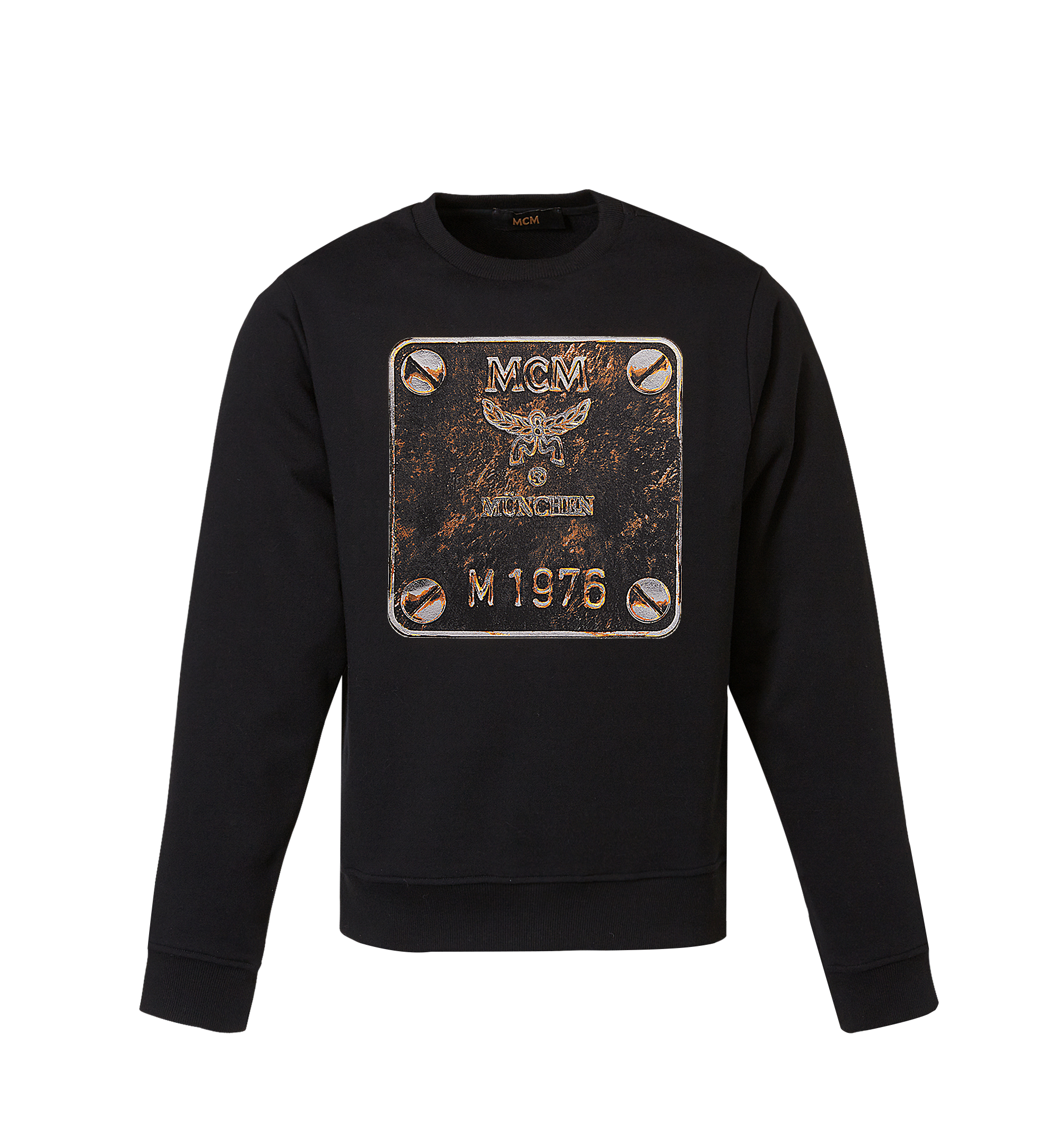 MCM Men's Brass Plate Sweatshirt Black MHA8AMM07BK00S Alternate View 1