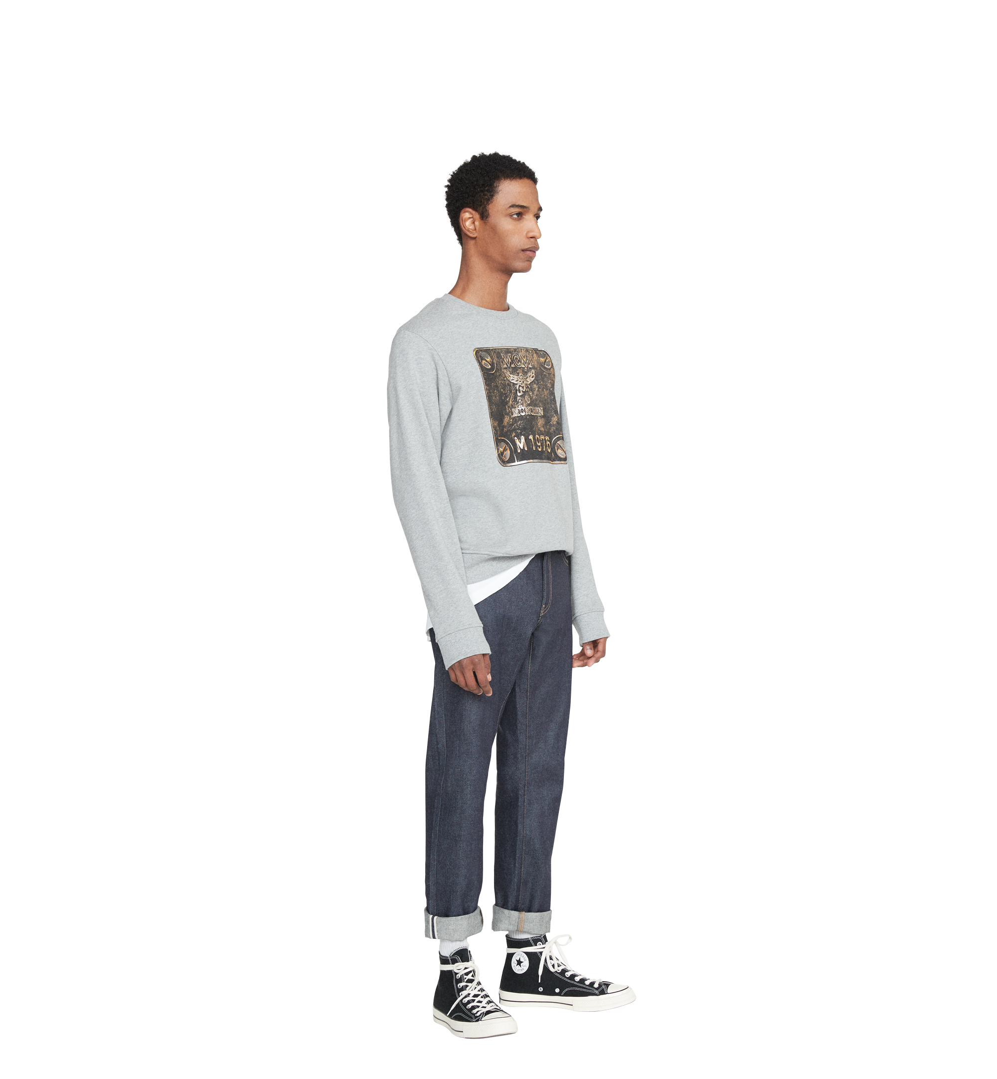 MCM Men's Brass Plate Sweatshirt  MHA8AMM07EG00L Alternate View 2
