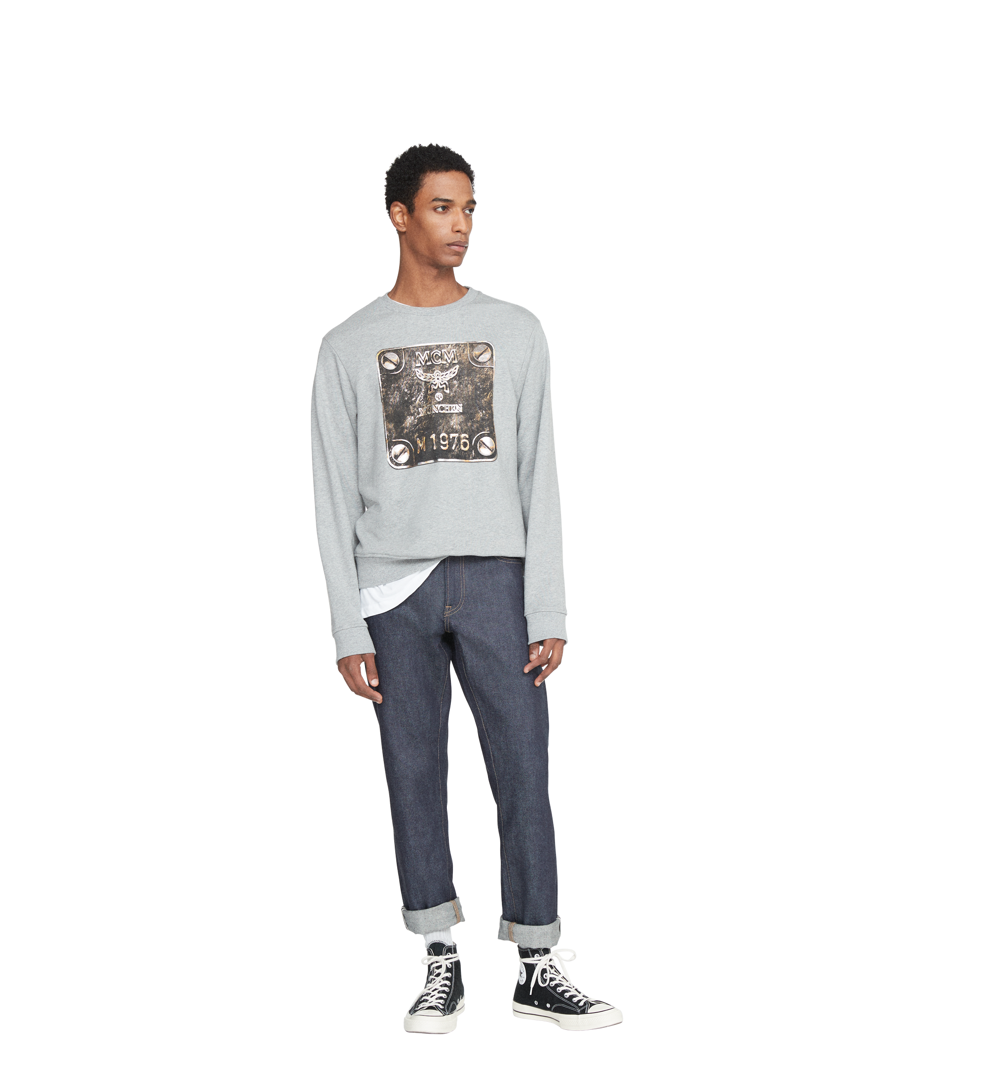 MCM Men's Brass Plate Sweatshirt  MHA8AMM07EG00L Alternate View 3