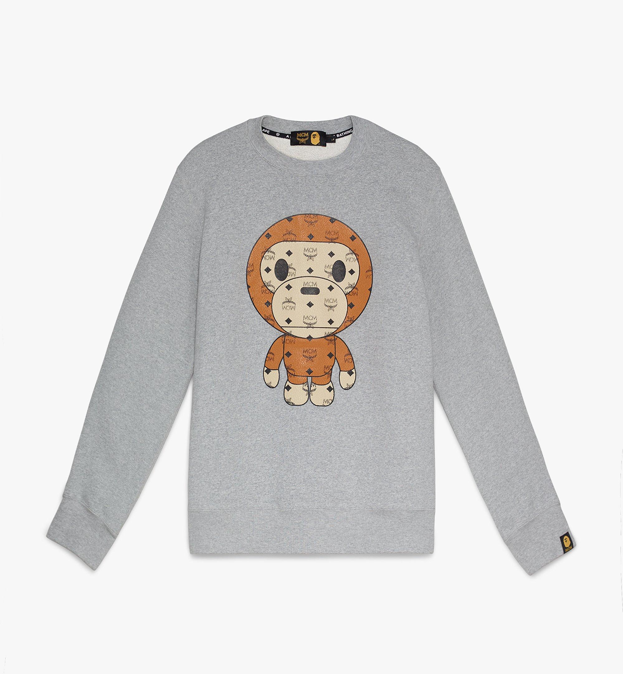 bape sweatshirt grey