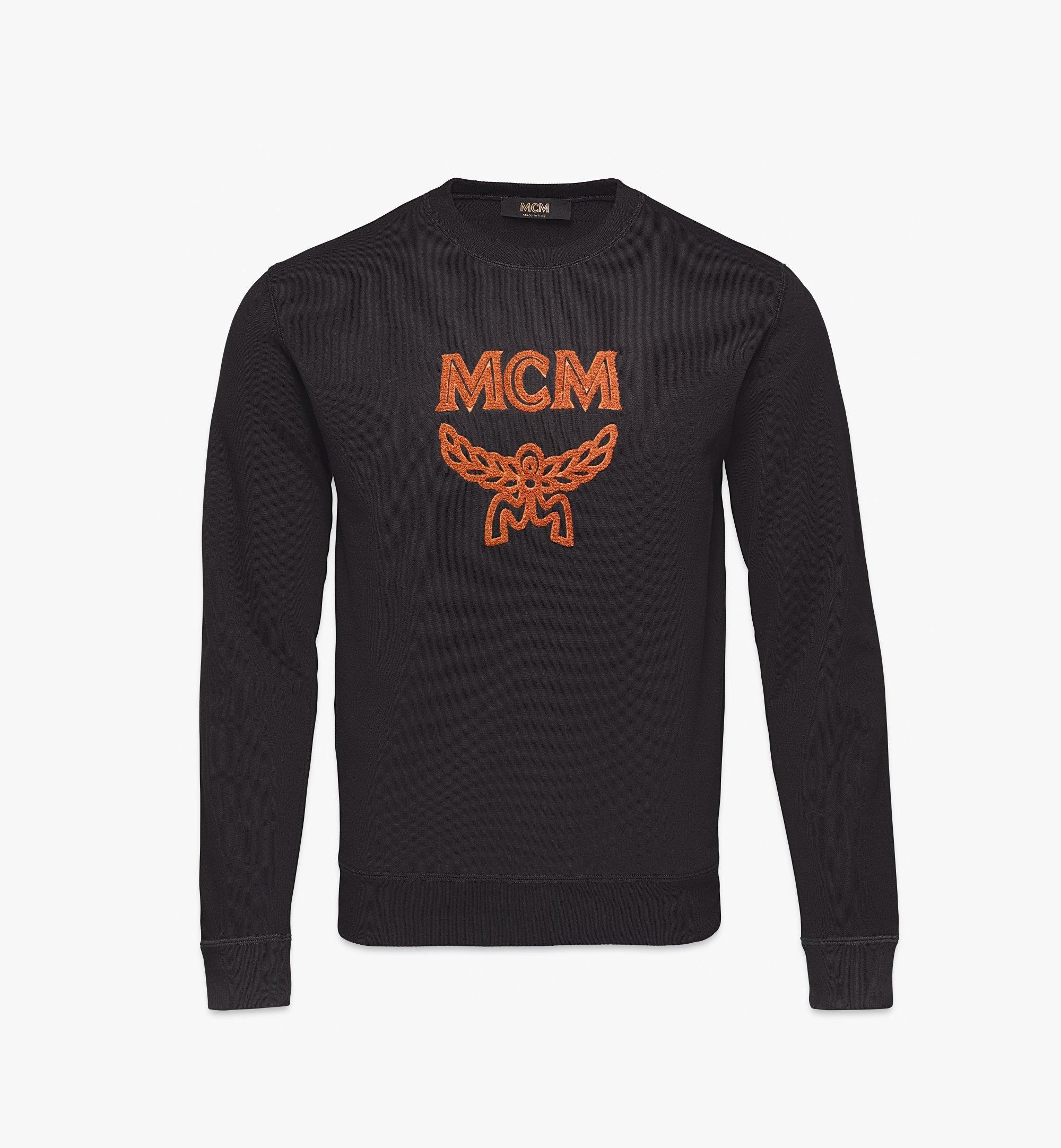MCM Men's Classic Logo Sweater Black MHAASMM01BK00L Alternate View 1