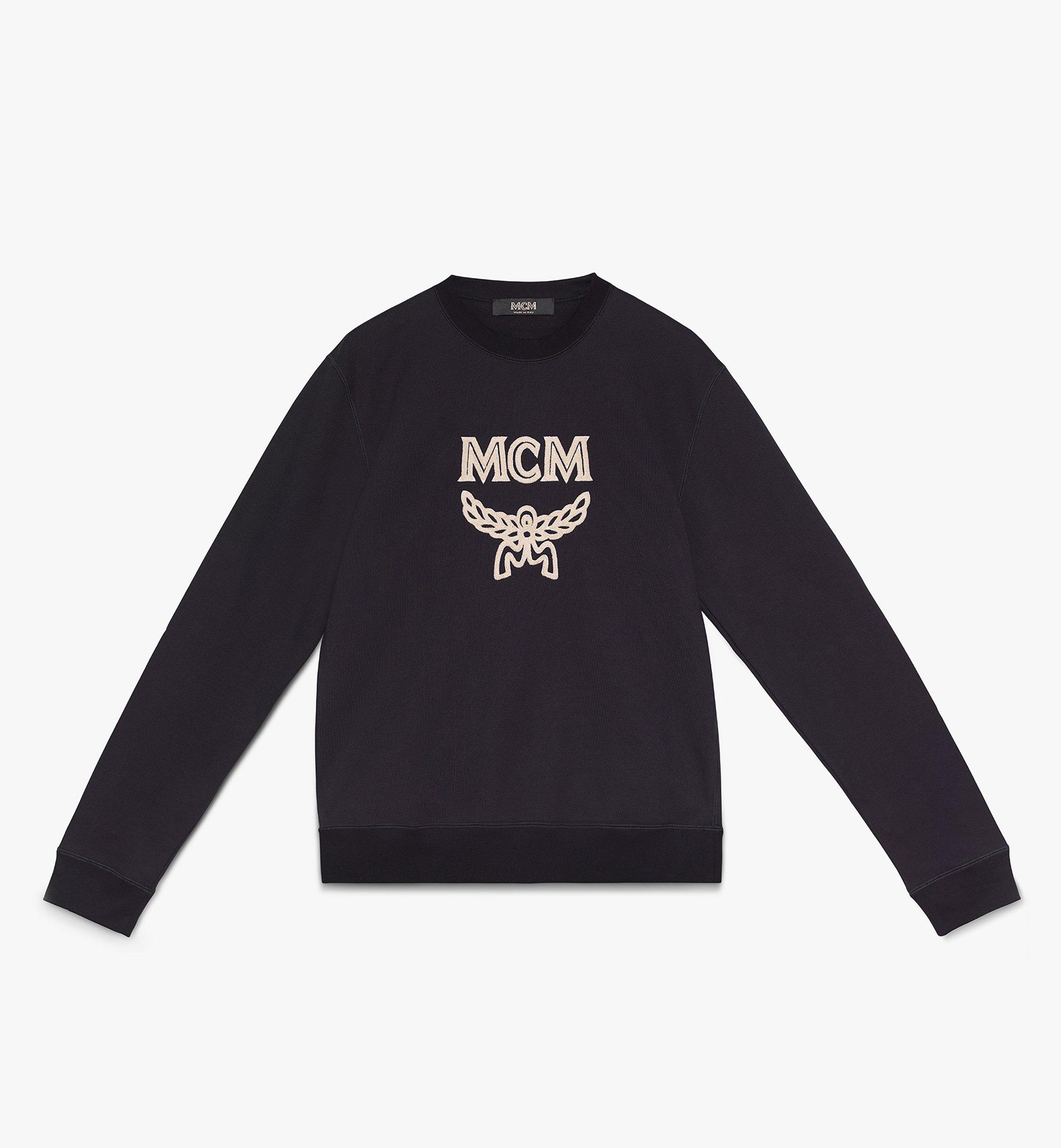 Mcm Men's Logo Sweatshirt In Meteorite