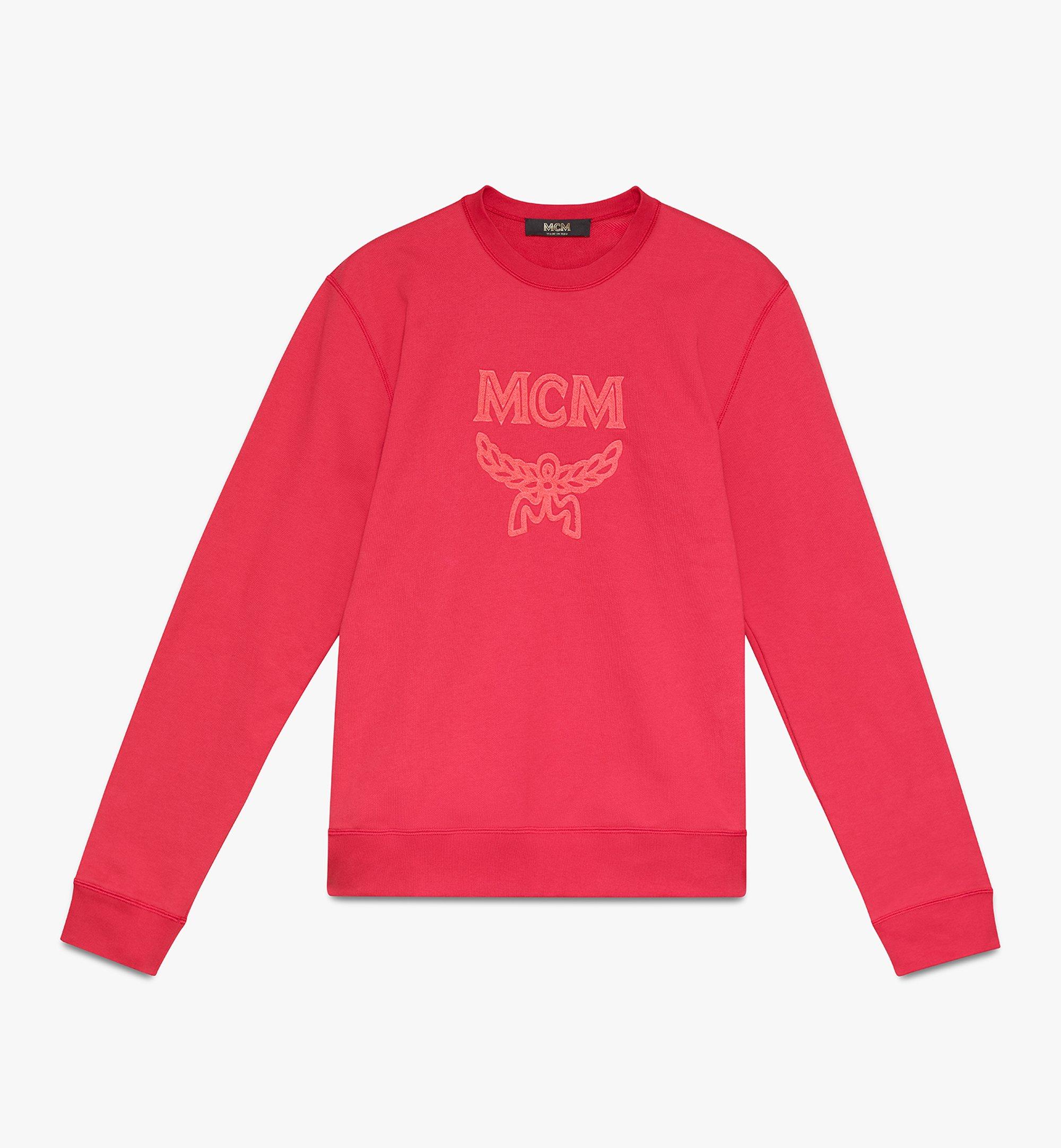 Mcm Men's Logo Sweatshirt In Chinese Red