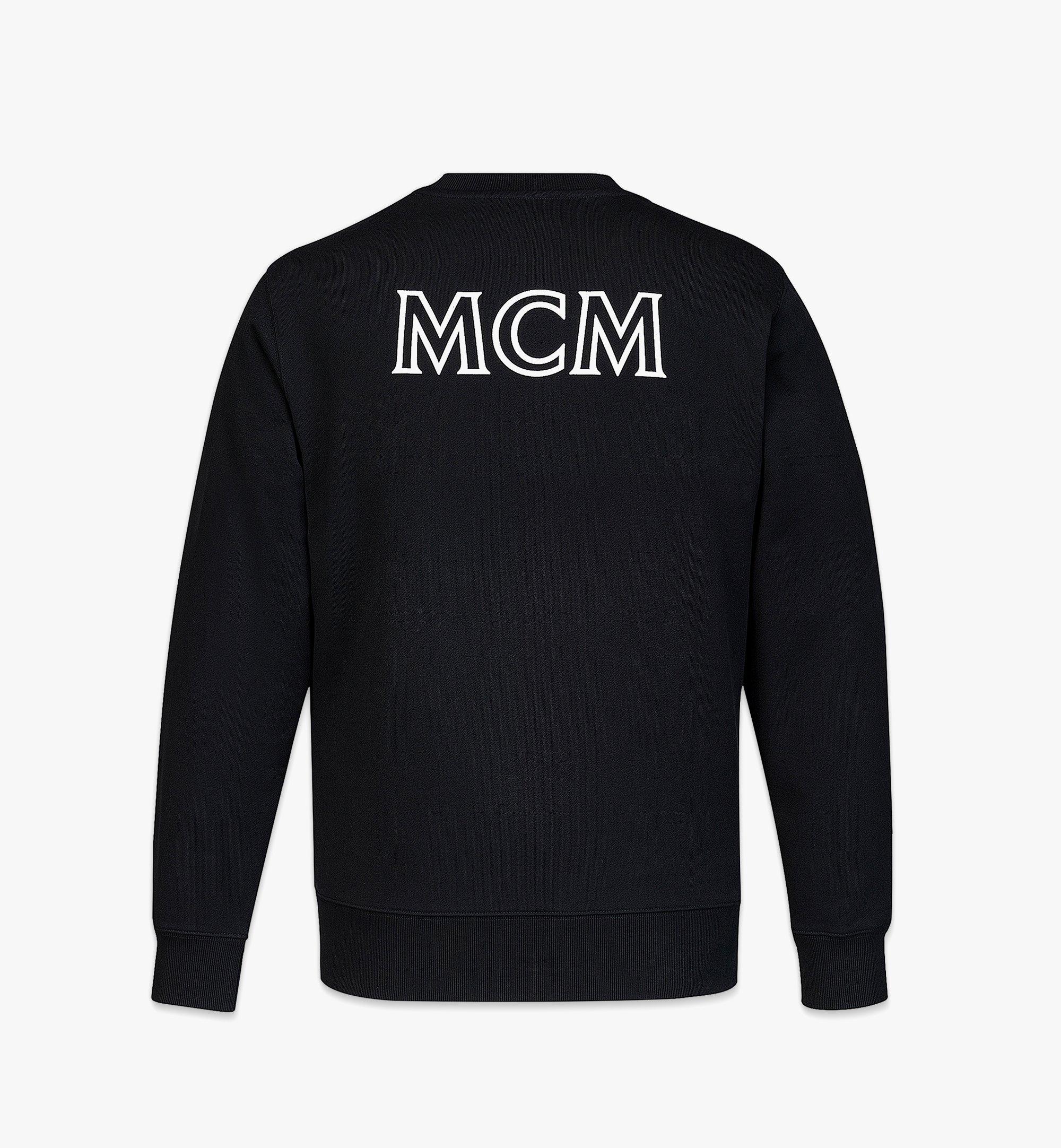 MCM เสื้อสเวตเชิ้ตปักโลโก้ MCM Essentials สำหรับผู้ชาย ทำจากผ้าฝ้ายออร์แกนิก Black MHABABC01BK00L มุมมองอื่น 1