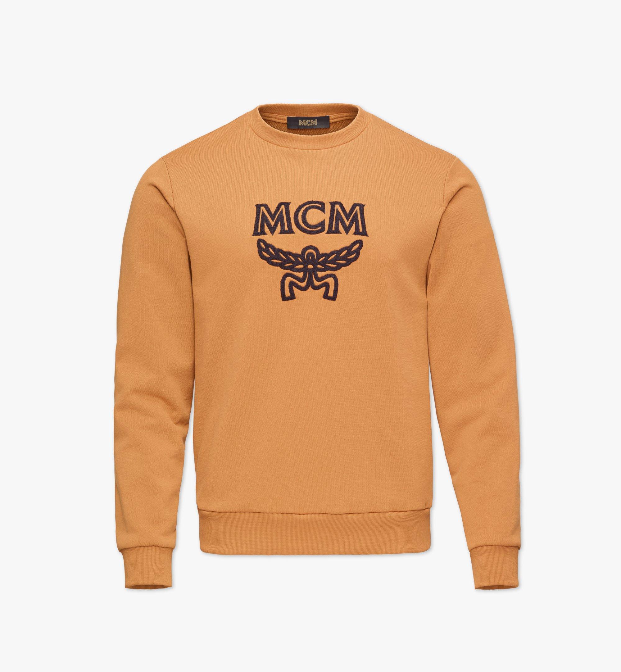 MCM Men’s Classic Logo Sweatshirt in Organic Cotton Brown MHABSMM06N400L Alternate View 1