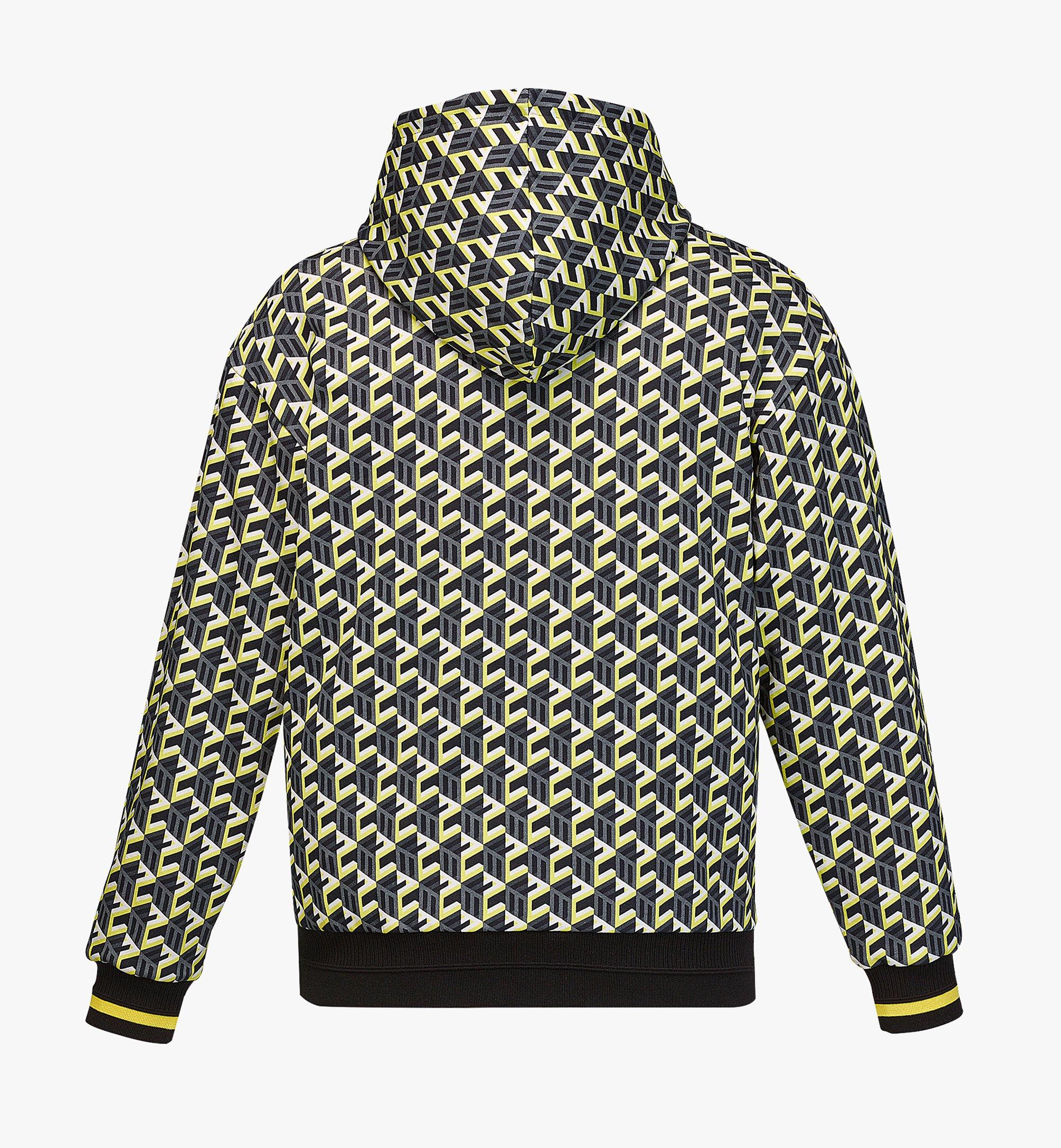 MCM Men’s Cubic Monogram Print Hoodie in Organic Cotton Yellow MHACSCK02YW2XL Alternate View 1