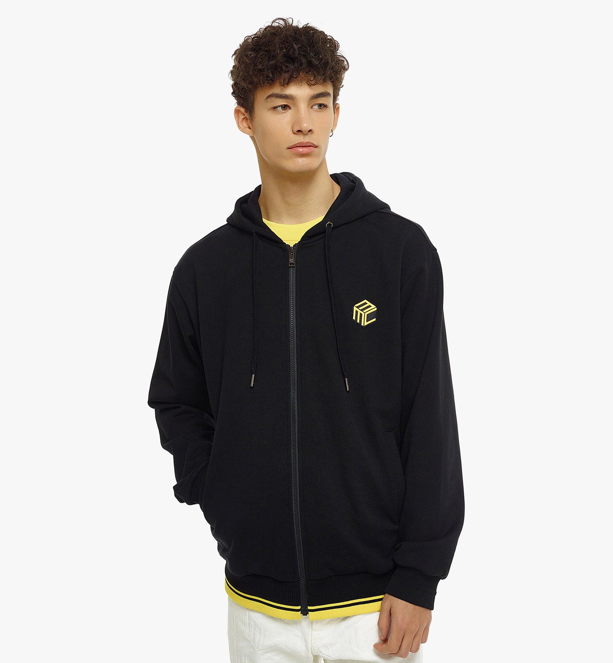 MCM 男士Cubic Logo棉质拉链连帽衫 Black MHACSCK04BK2XL 更多视角 2