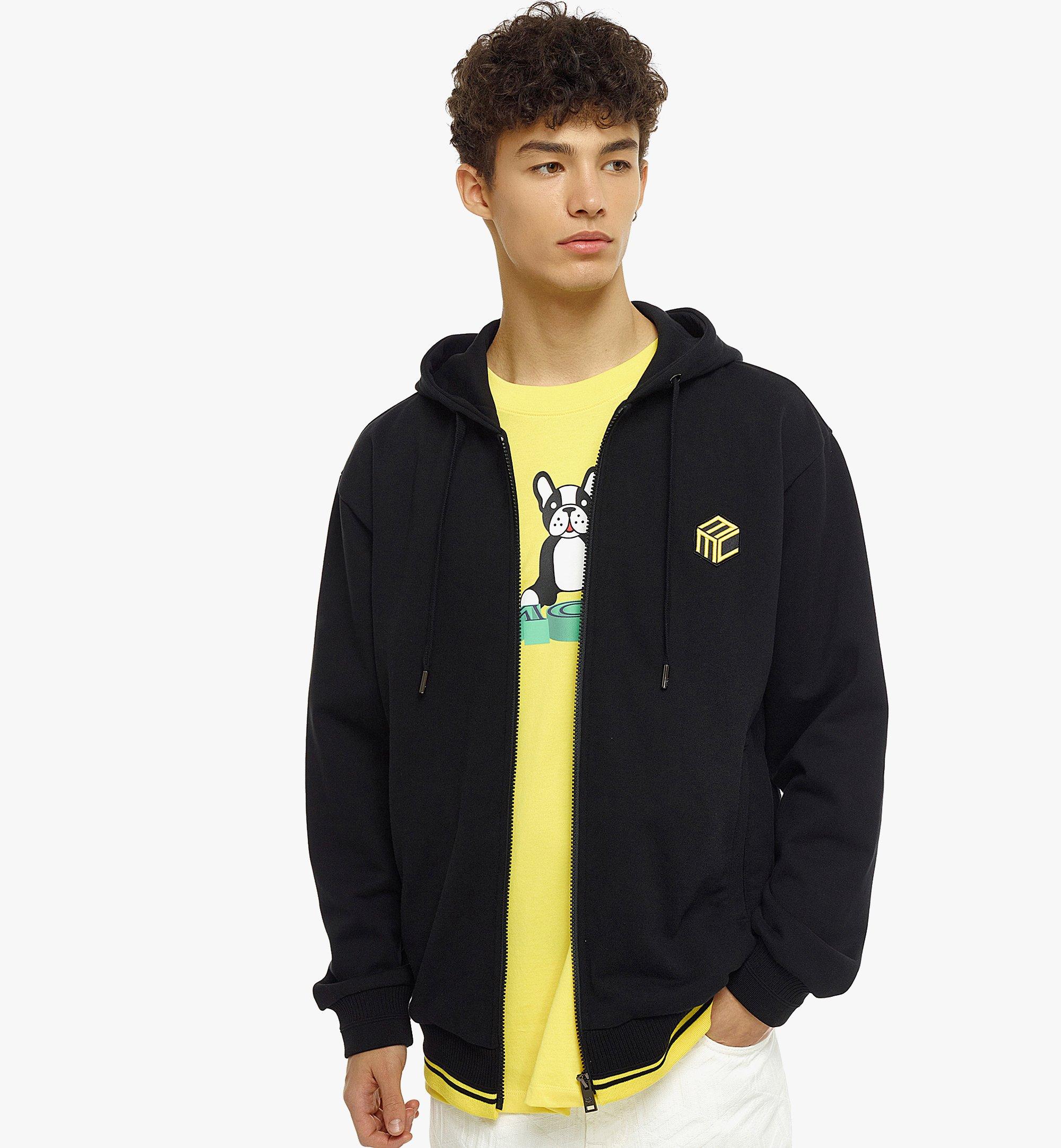 MCM 男士Cubic Logo棉质拉链连帽衫 Black MHACSCK04BK2XL 更多视角 3