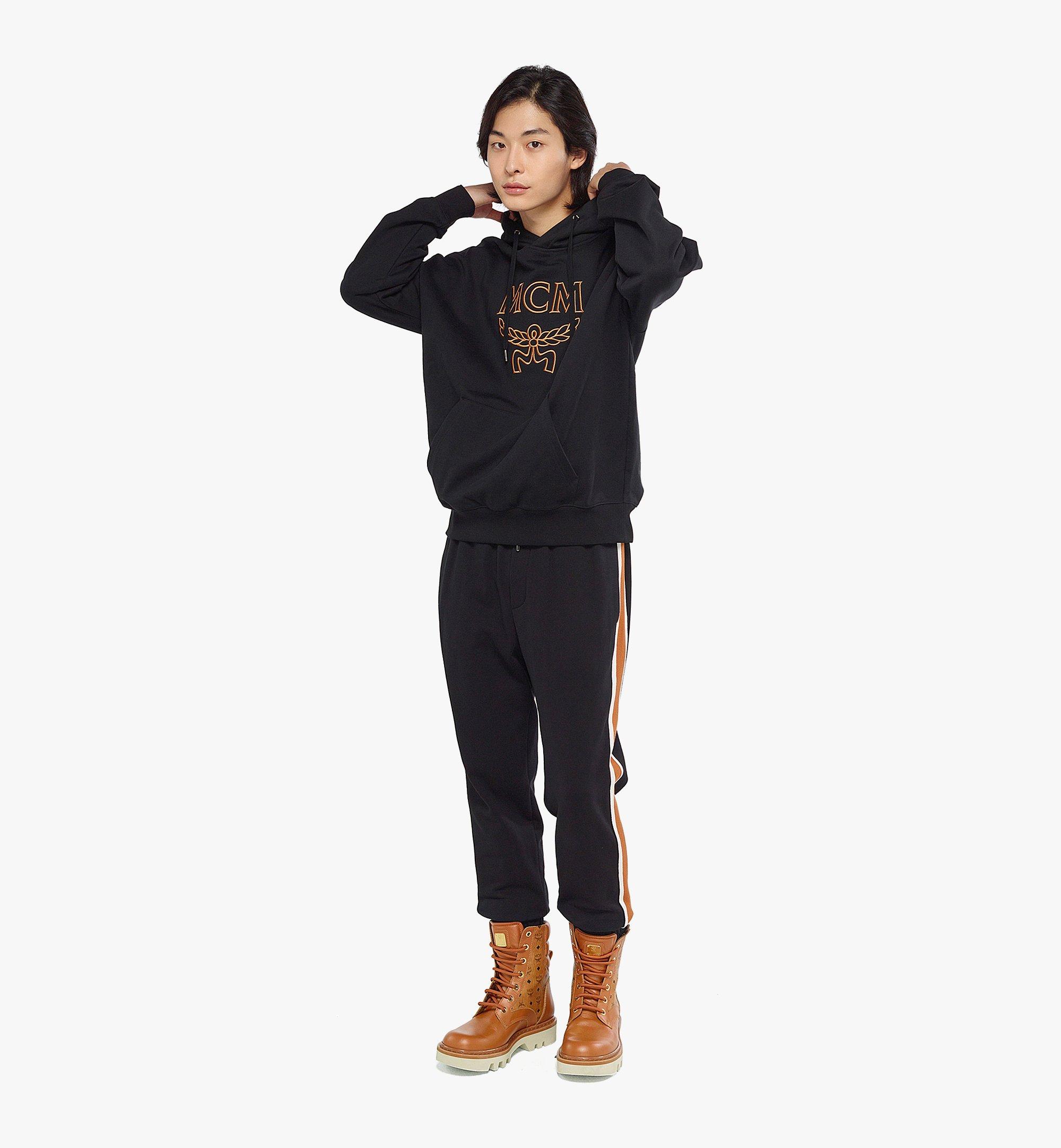 MCM 男士经典Logo棉质连帽衫 Black MHACSMM02BK00S 更多视角 2