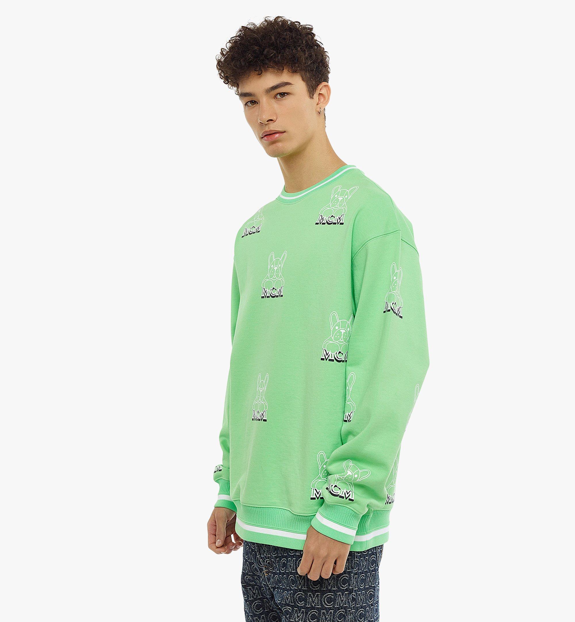 MCM Men’s M Pup Sweatshirt in Organic Cotton Green MHACSSX02JW2XL Alternate View 2