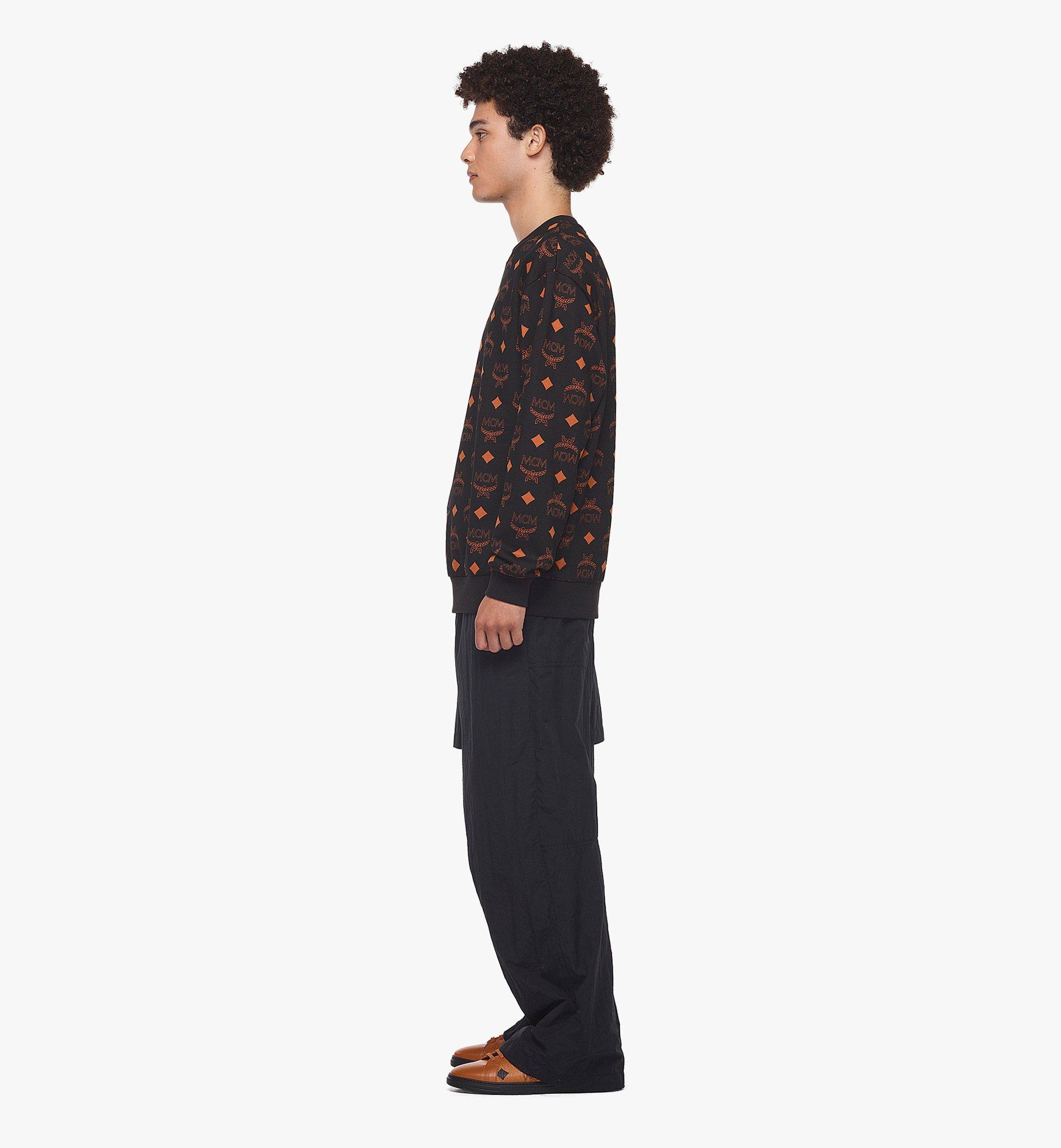 MCM Maxi Monogram Print Sweatshirt in Organic Cotton Black MHADAMM04BK00M Alternate View 2