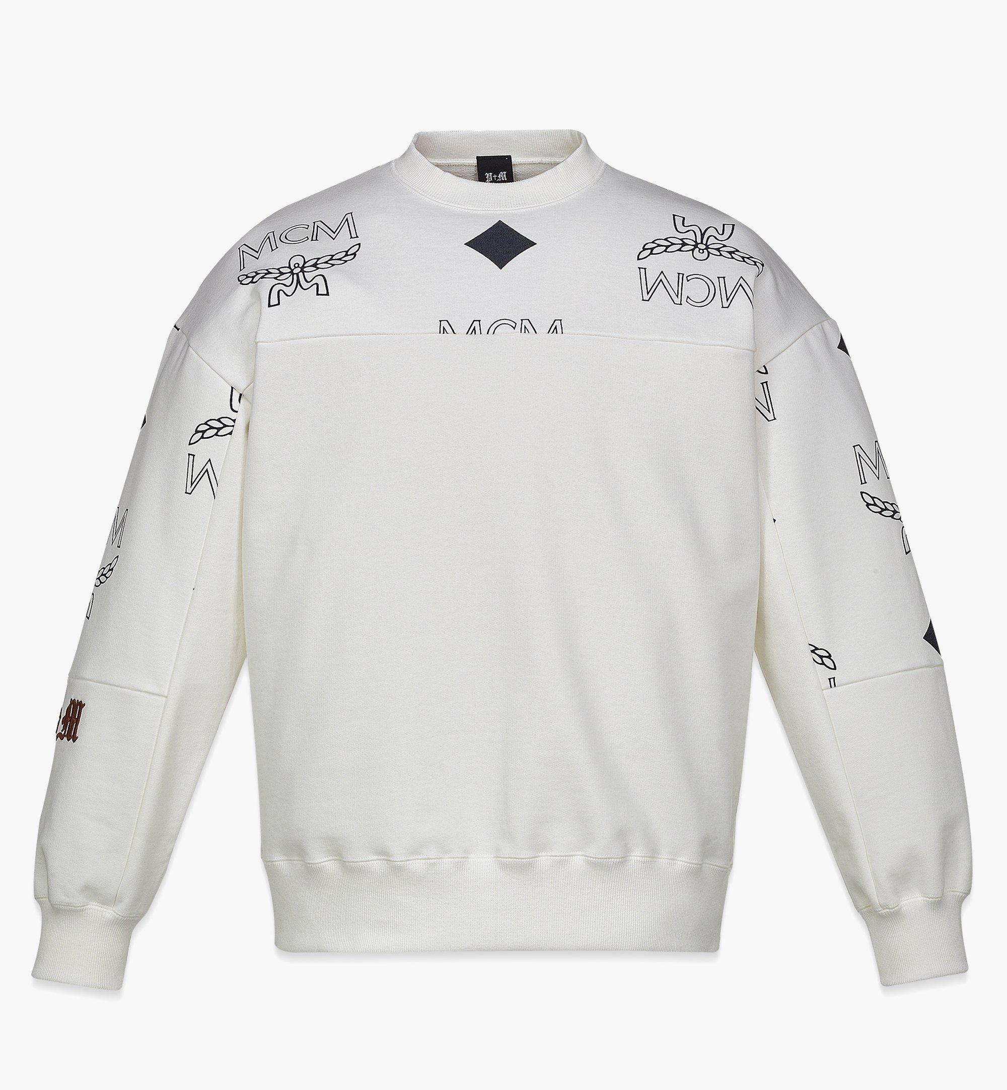 Large PHENOMENON+MCM Big Visetos Sweatshirt White | MCM ®JP