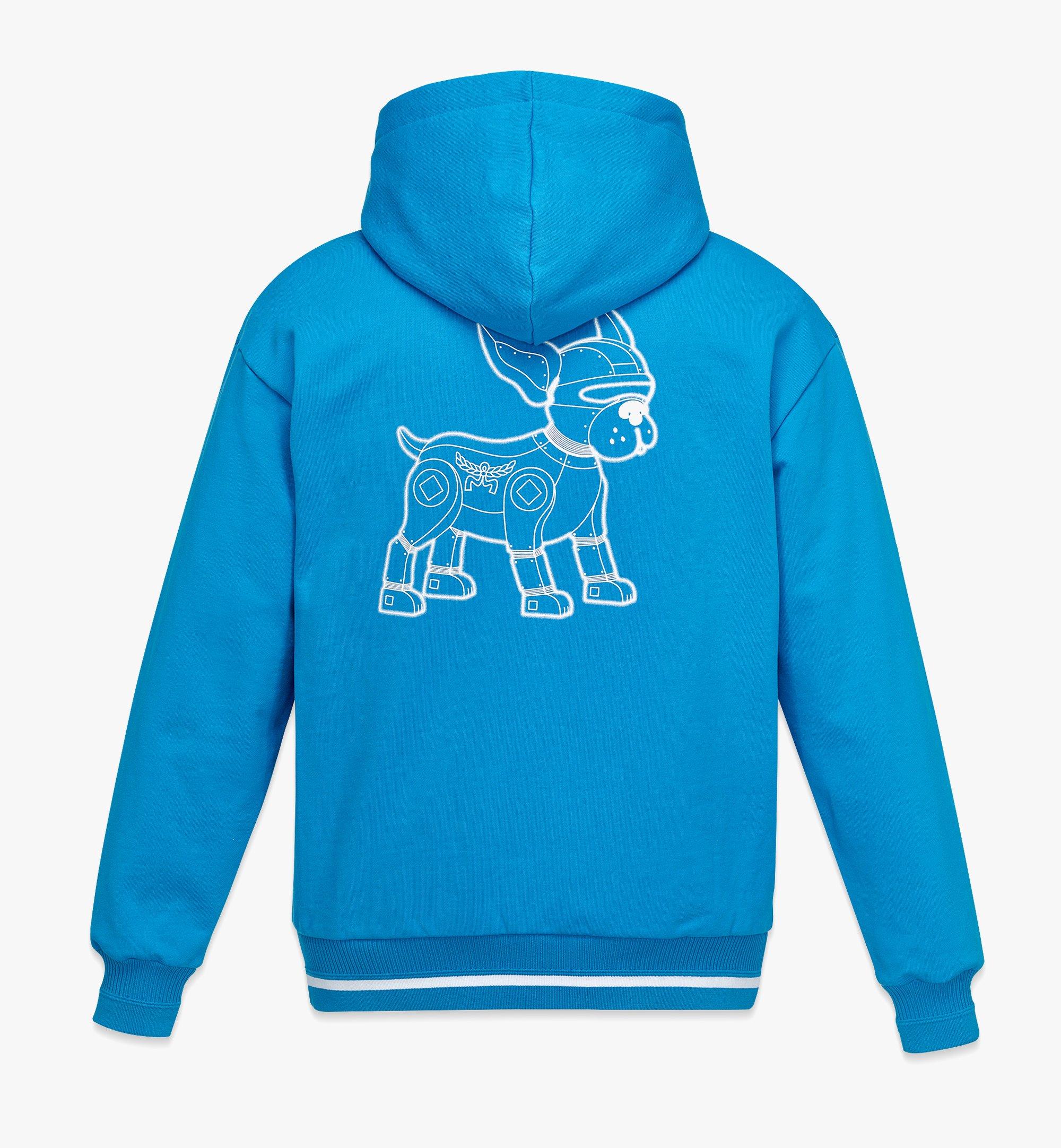 MCM Meta Cyberpunk M Pup Hoodie in Organic Cotton Blue MHADSMM03HO00L Alternate View 1