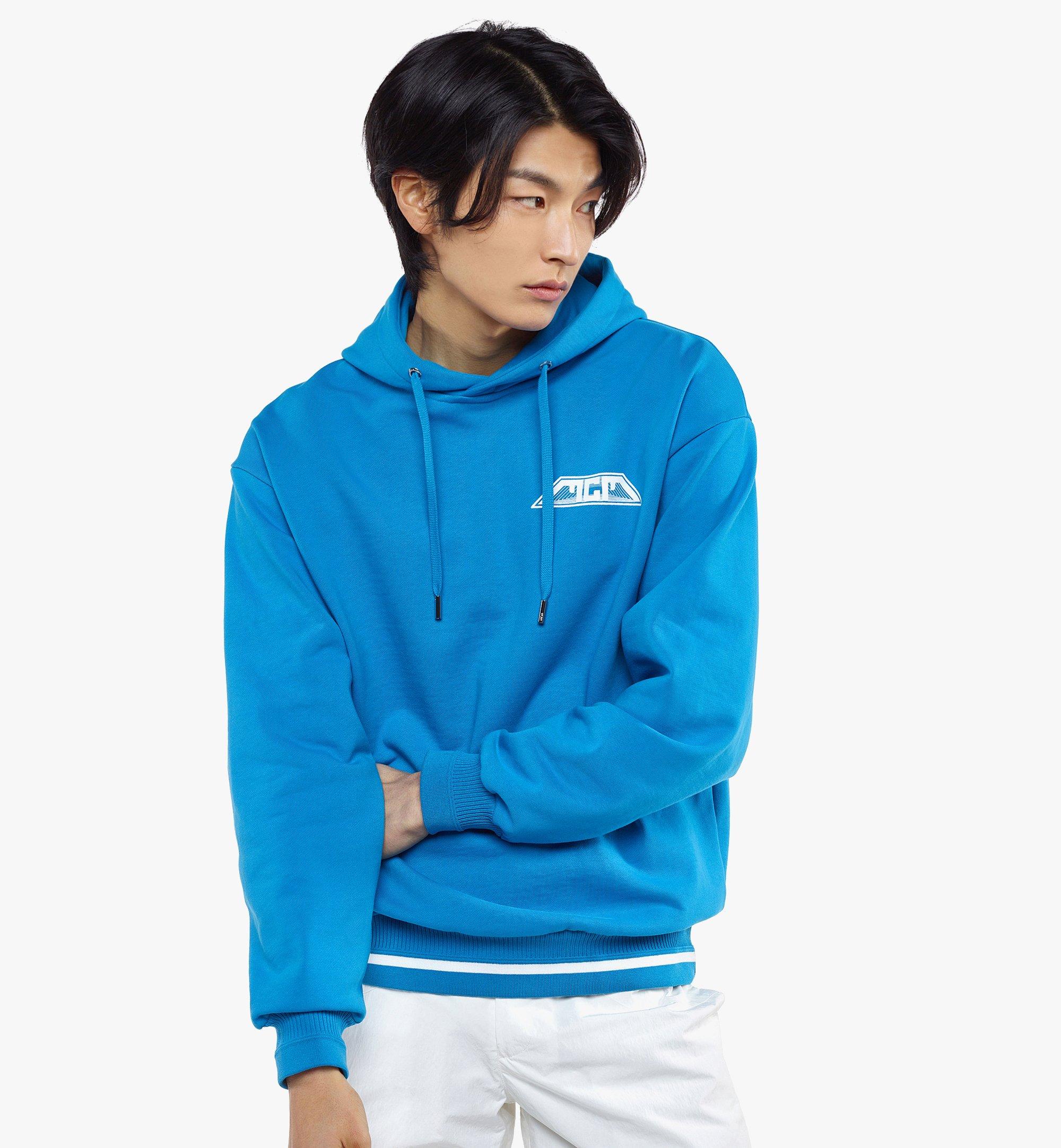 MCM Meta Cyberpunk M Pup Hoodie in Organic Cotton Blue MHADSMM03HO00L Alternate View 2