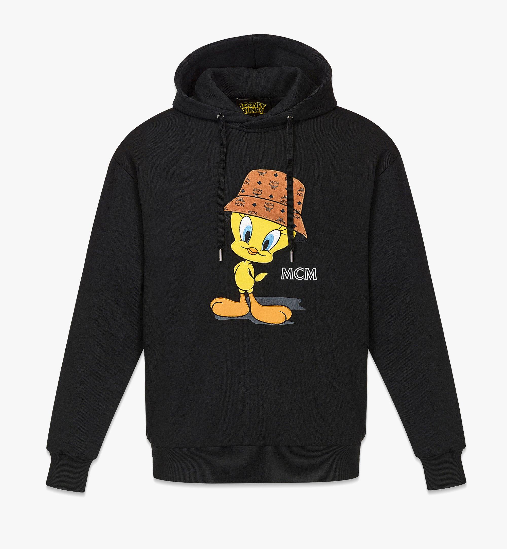 X Large Men s Looney Tunes x MCM Hoodie in Organic Cotton Black