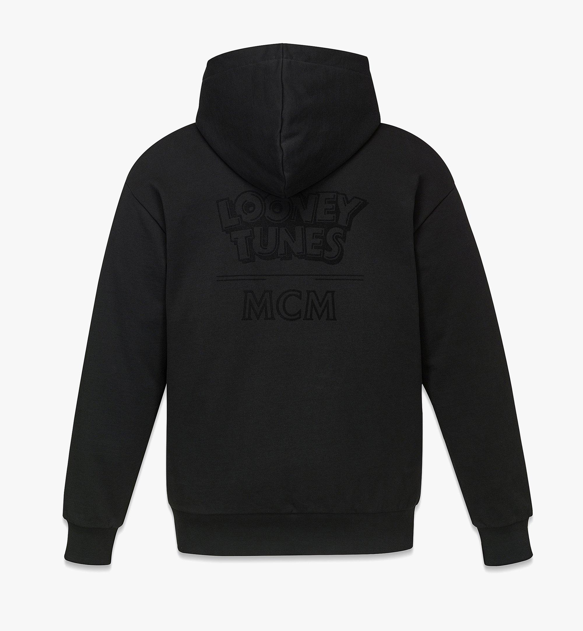 X-Large Men's Looney Tunes x MCM Hoodie in Organic Cotton Black