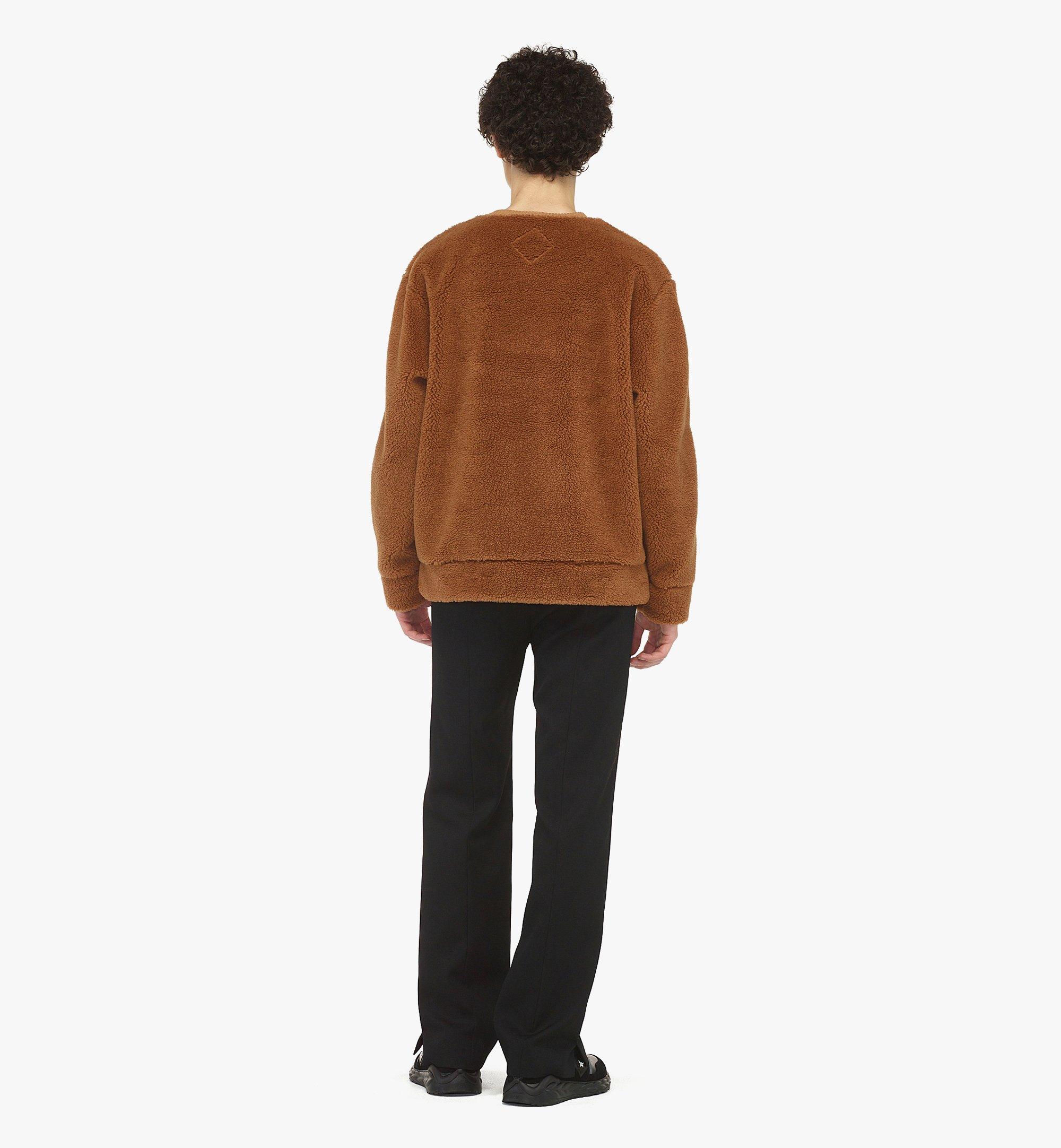 MCM Fleece-Sweatshirt mit Monogramm auf Brusttasche Cognac MHAEAMM07CO00M Noch mehr sehen 3