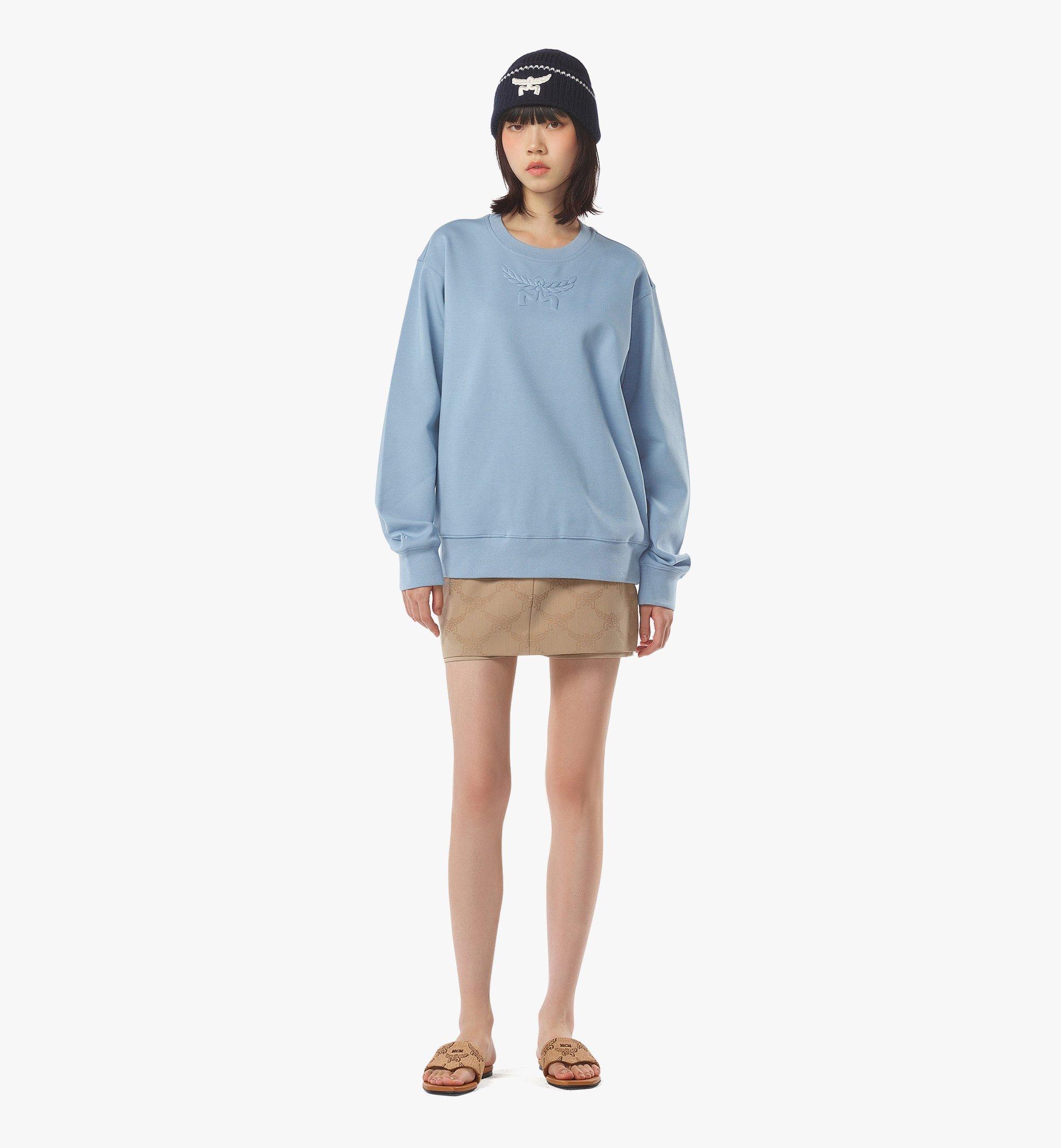 MCM Sweatshirt Essential aus Romanit mit Laurel-Logo Blue MHAESBC01L80XL Noch mehr sehen 2