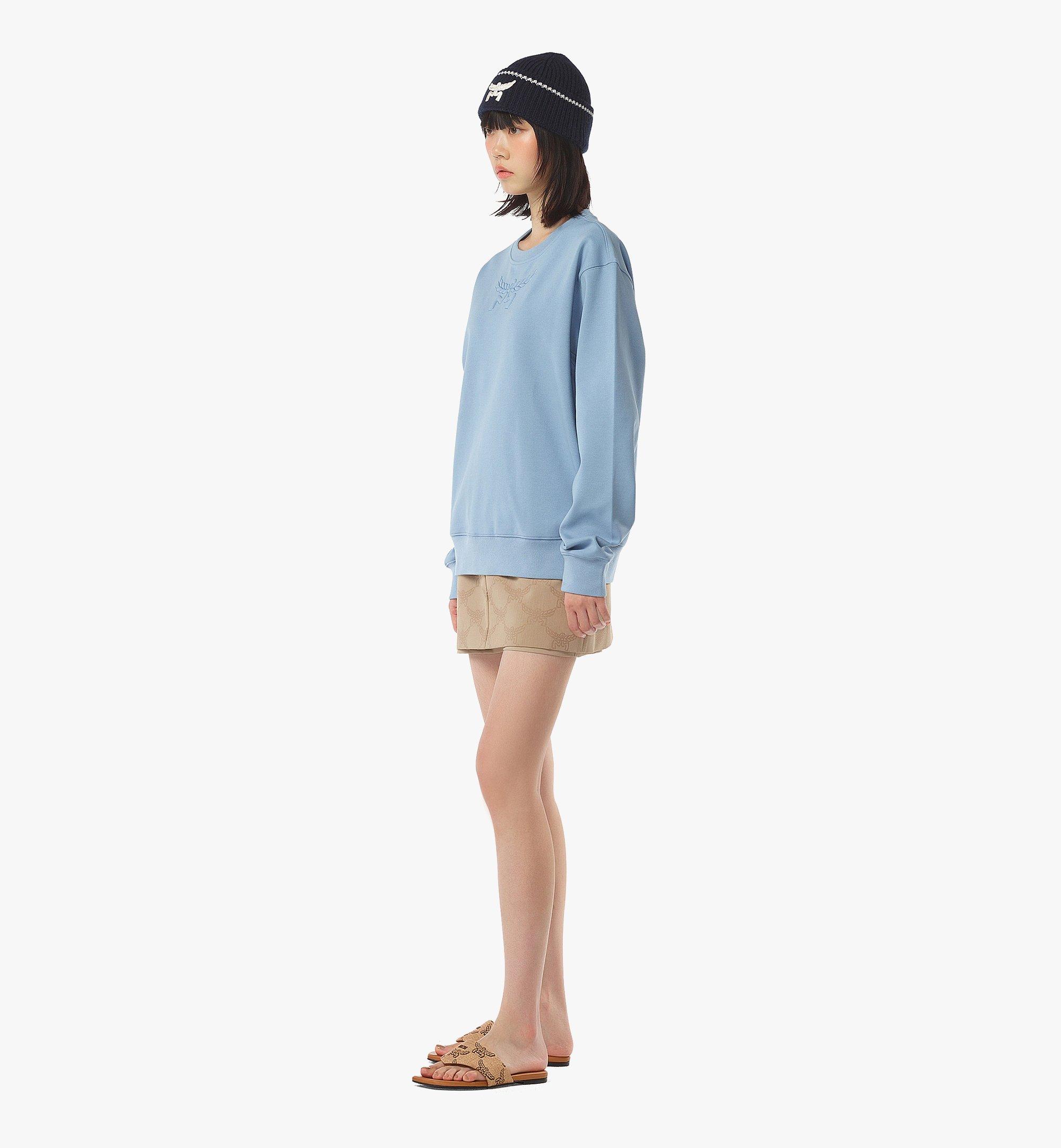 MCM Sweatshirt Essential aus Romanit mit Laurel-Logo Blue MHAESBC01L80XL Noch mehr sehen 2