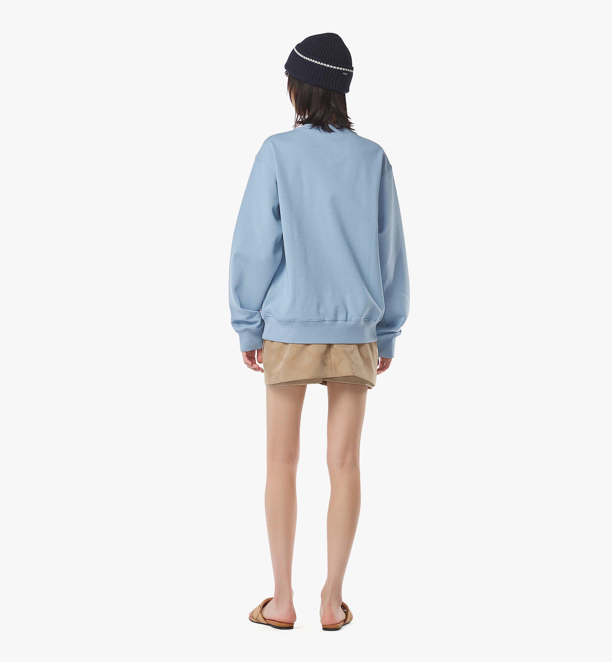 MCM Sweatshirt Essential aus Romanit mit Laurel-Logo Blue MHAESBC01L80XL Noch mehr sehen 3
