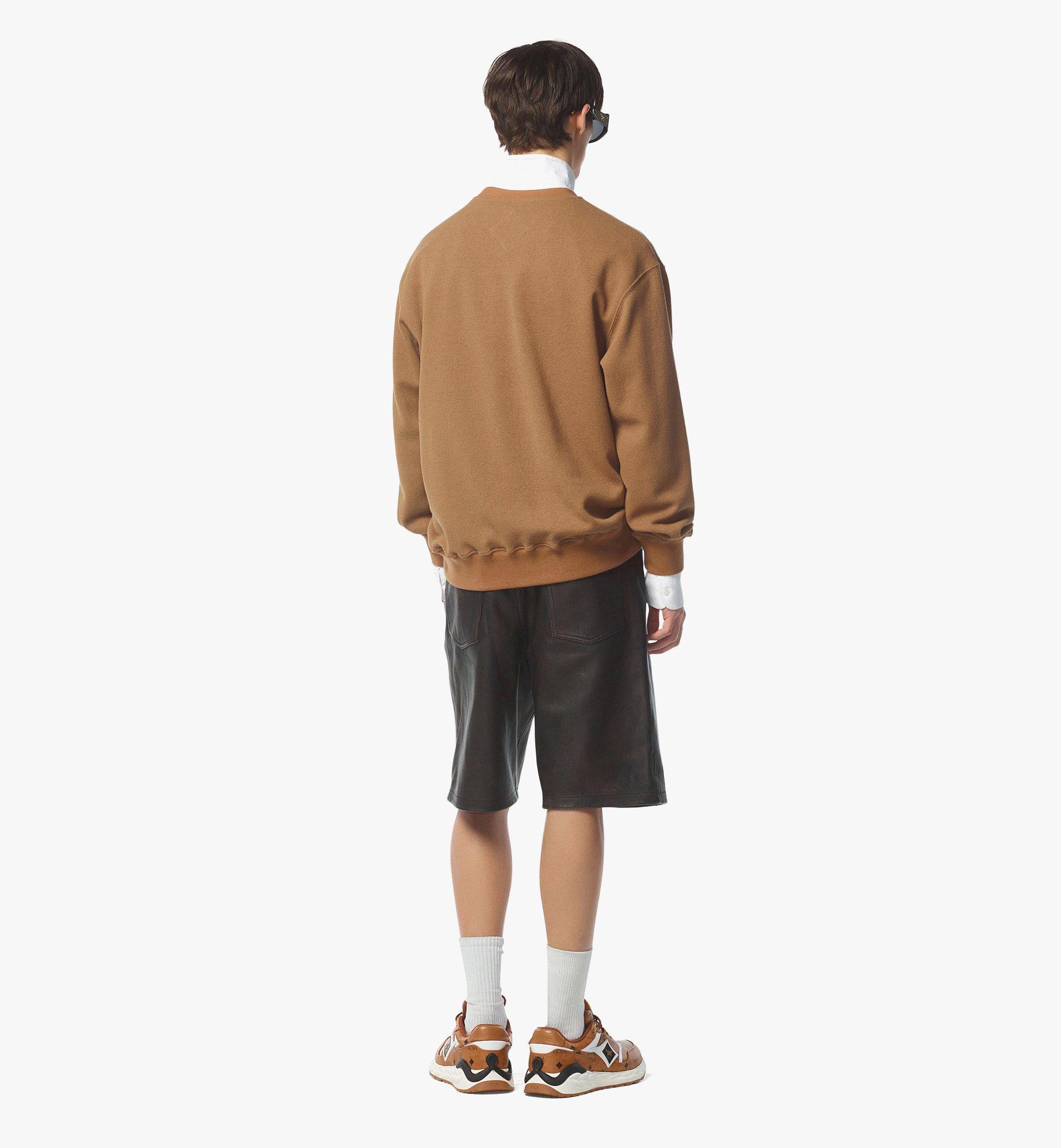 MCM Sweat-shirt en bouclé avec écusson à logo Cognac MHAESMM06CO00S Plus de photos 3