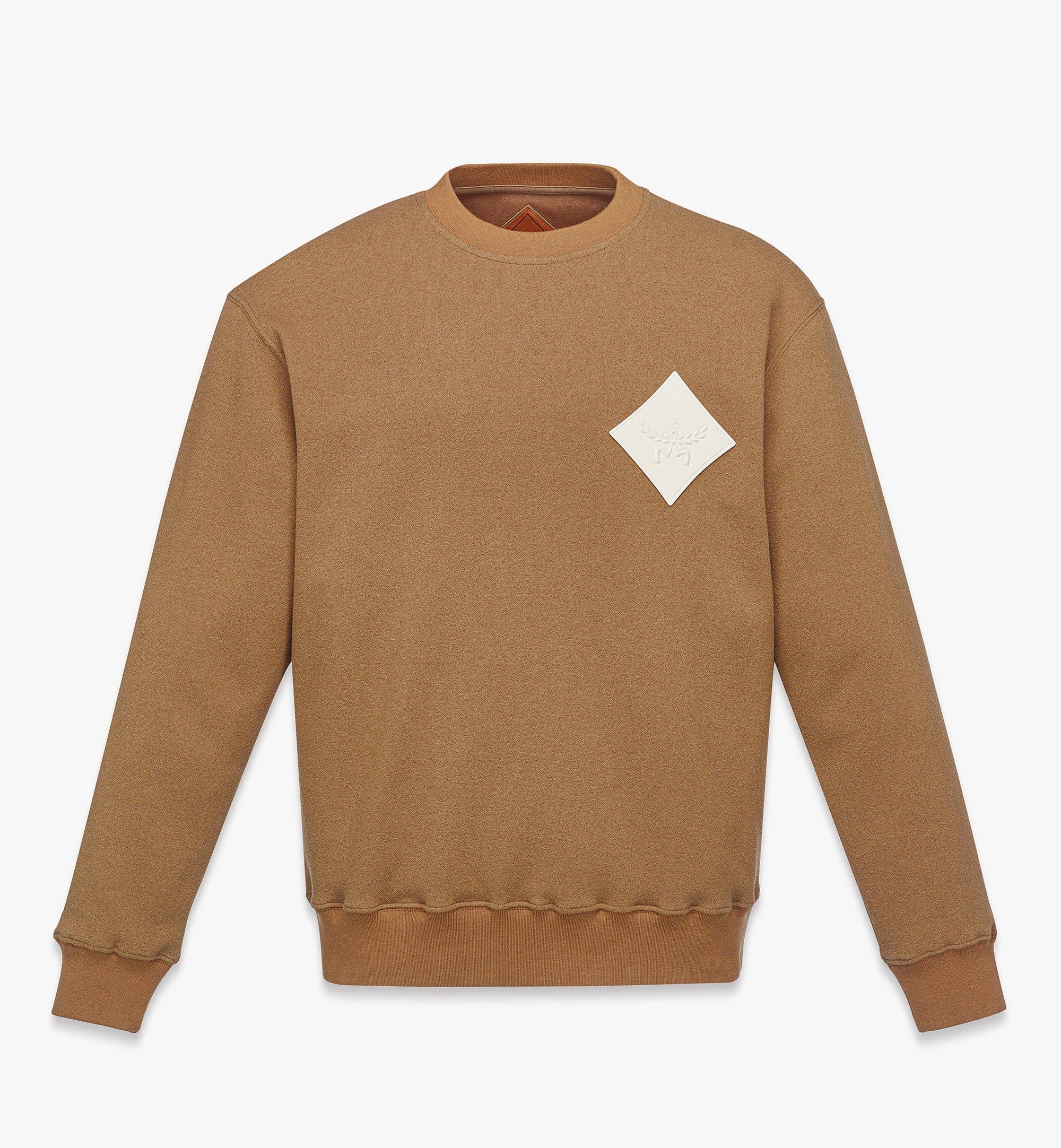 X-Large Logo Patch Bouclé Sweatshirt Cognac | MCM ®US