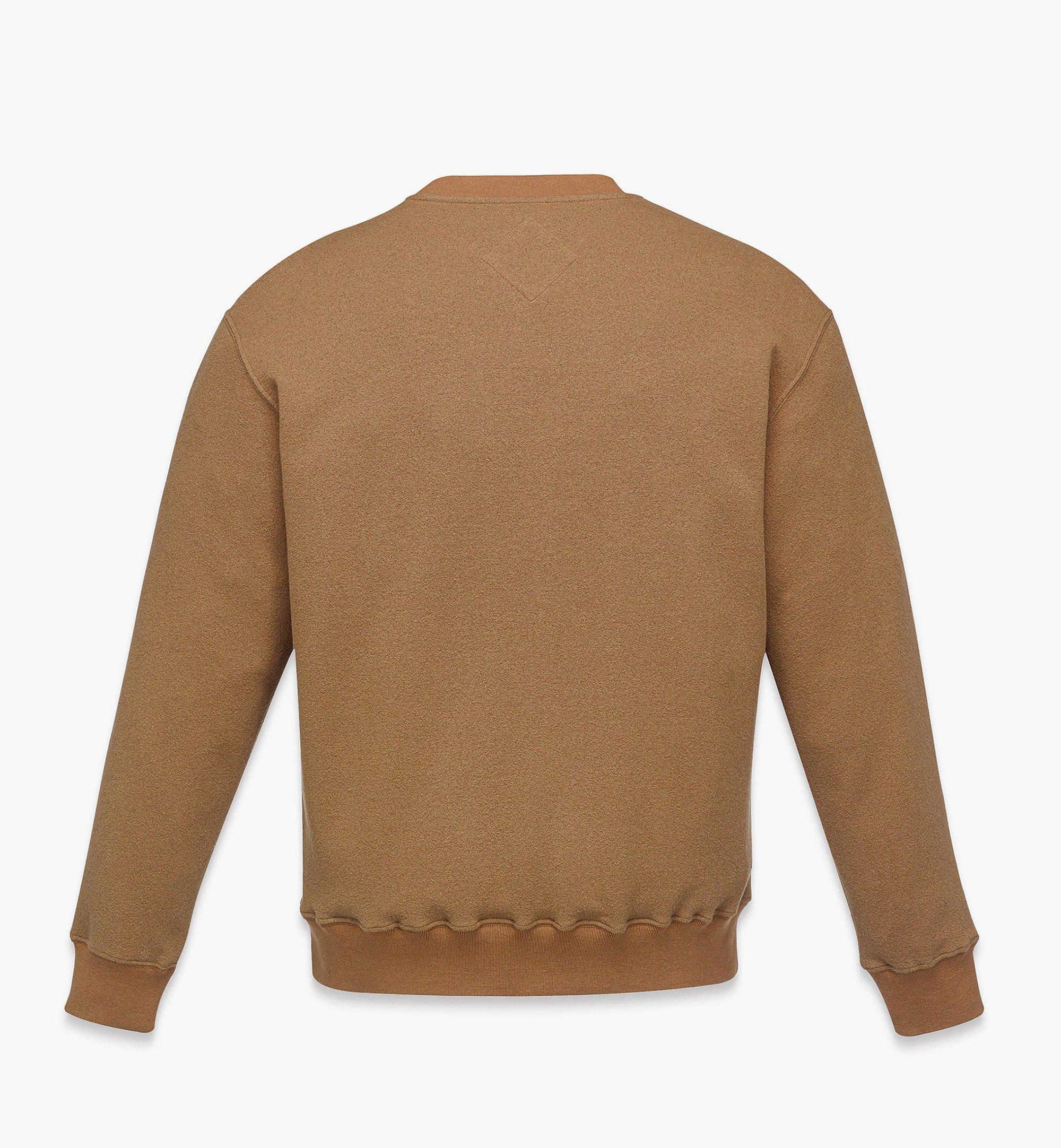 X-Large Logo Patch Bouclé Sweatshirt Cognac | MCM ®US