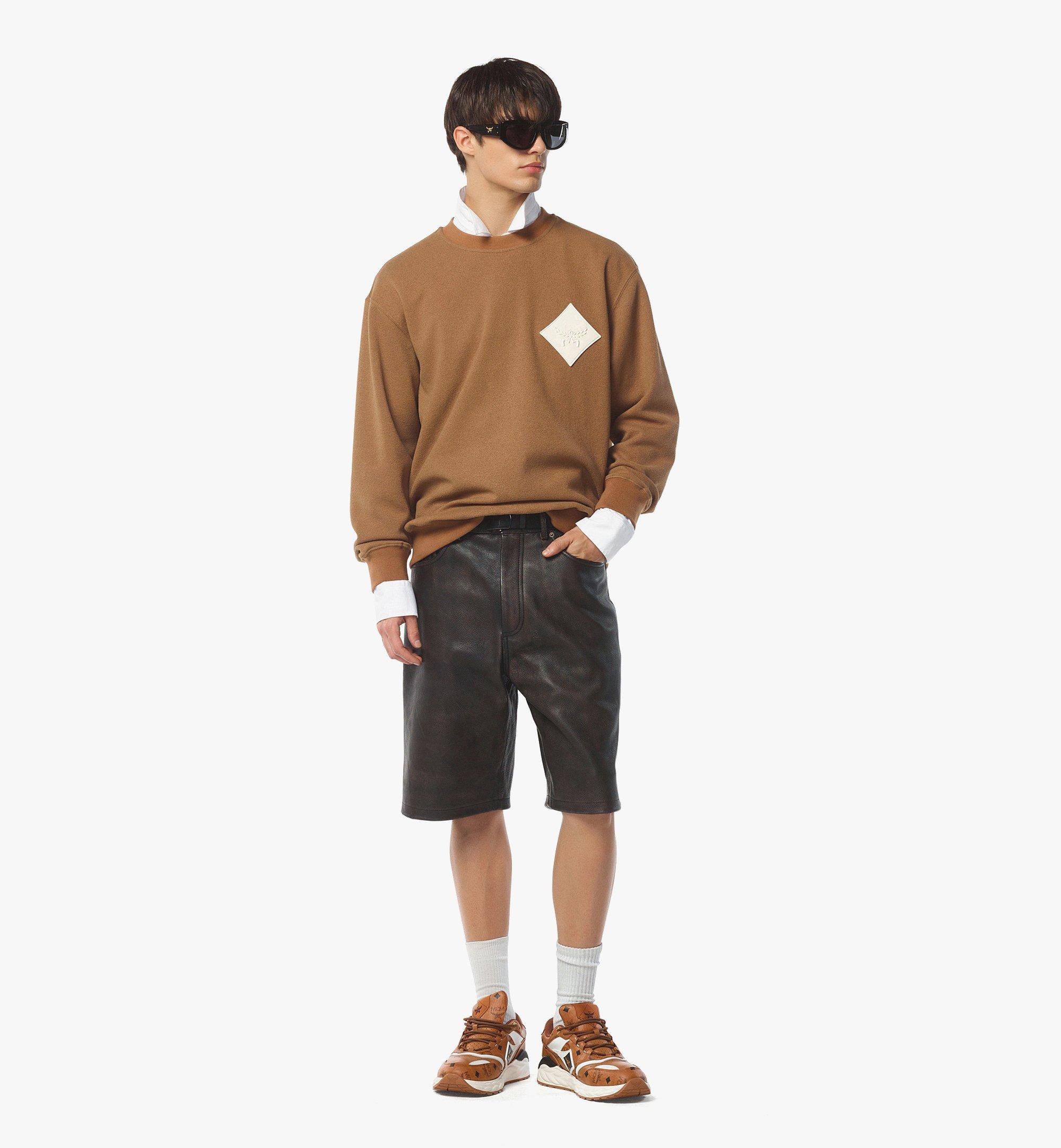 MCM Sweat-shirt en bouclé avec écusson à logo Cognac MHAESMM06CO0XL Plus de photos 2