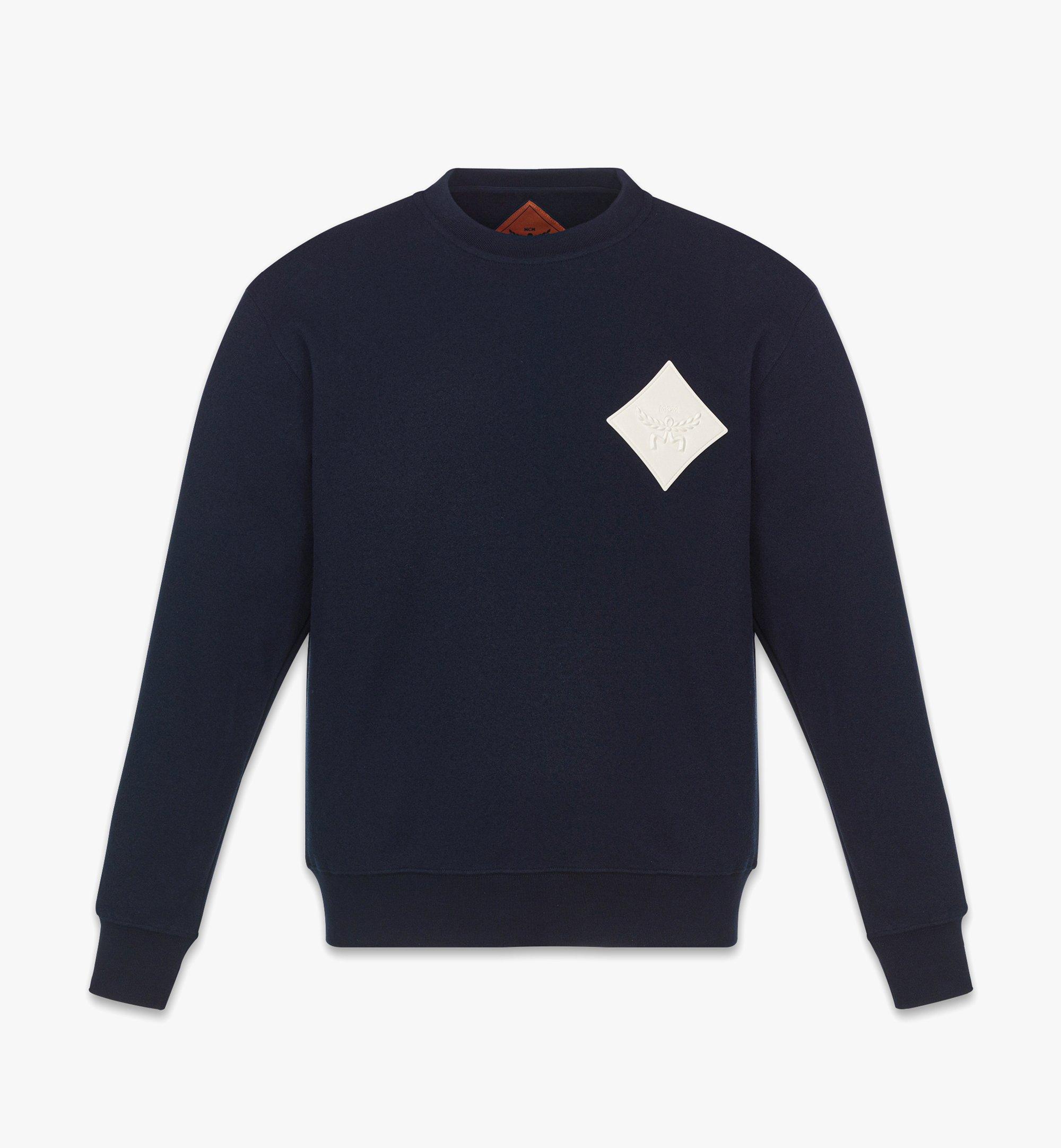 MCM Logo Patch Bouclé Sweatshirt Navy MHAESMM06VD00M Alternate View 1
