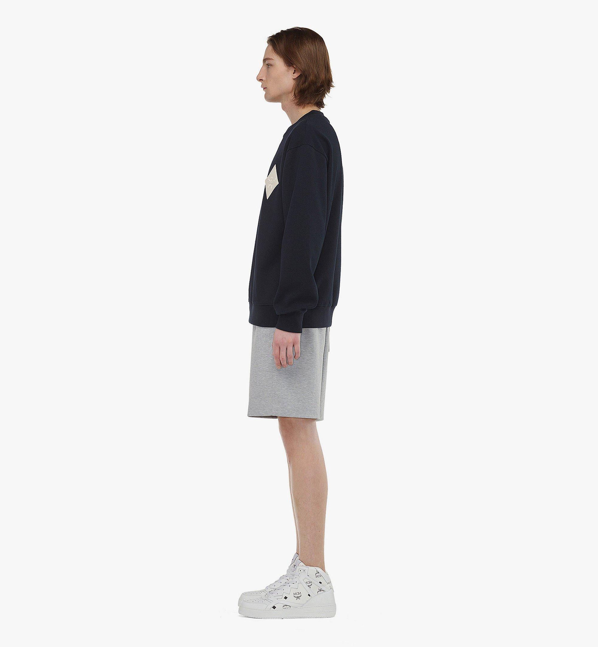 MCM Sweat-shirt en bouclé avec écusson à logo Navy MHAESMM06VD0XL Plus de photos 2