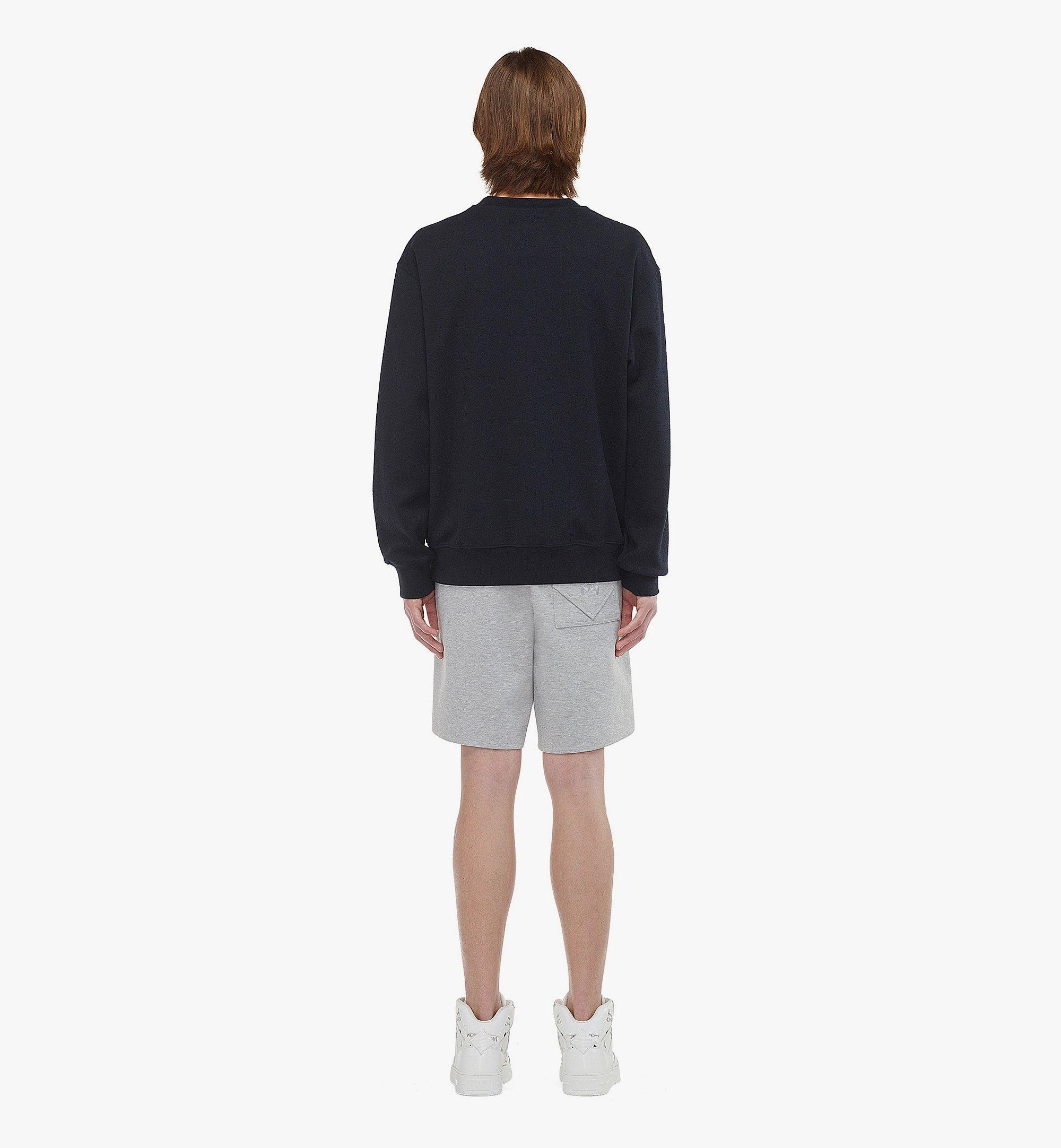 MCM Sweat-shirt en bouclé avec écusson à logo Navy MHAESMM06VD0XL Plus de photos 3