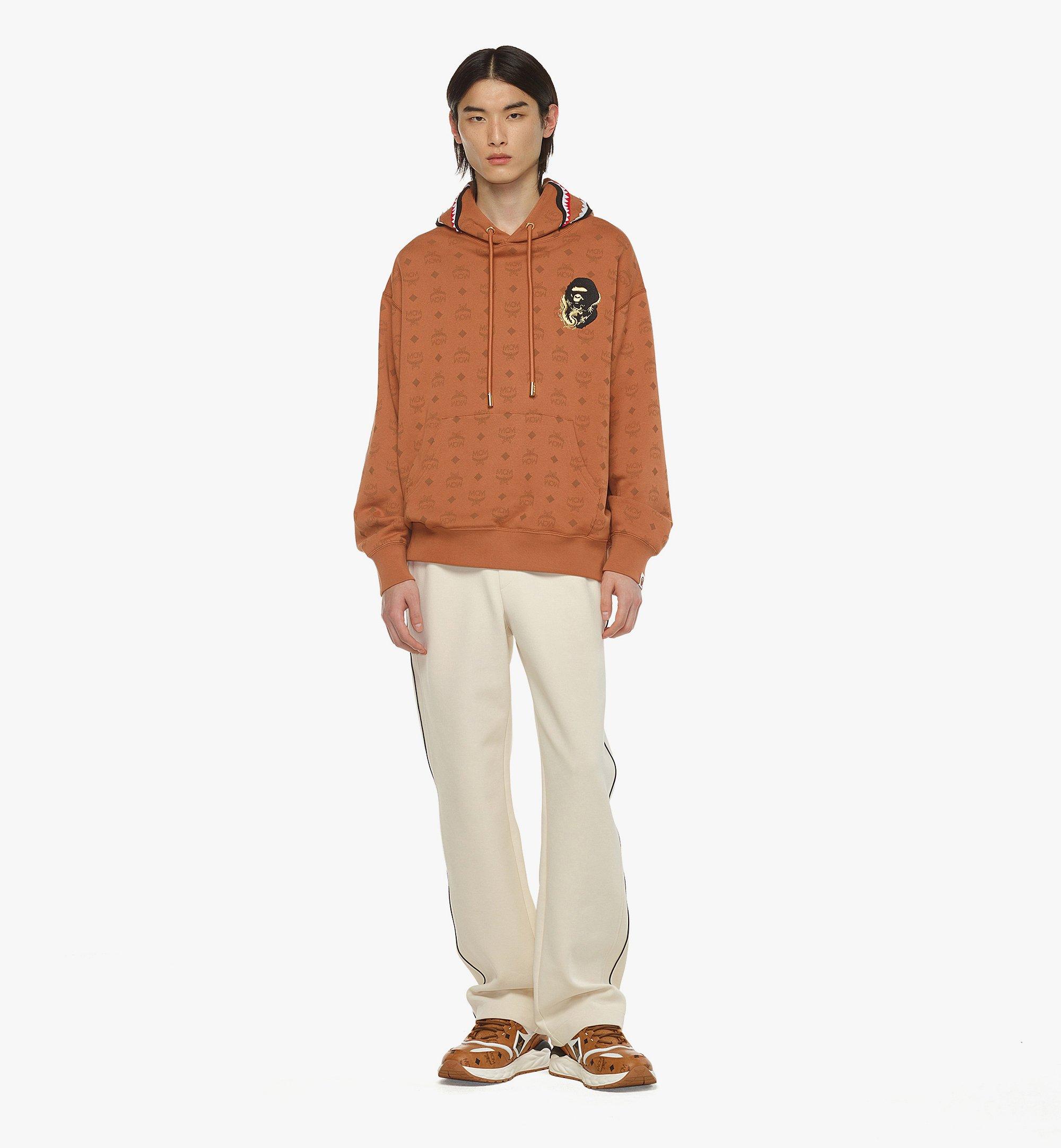 X-Large MCM x BAPE Monogram Shark Hoodie Cognac | MCM ®CA