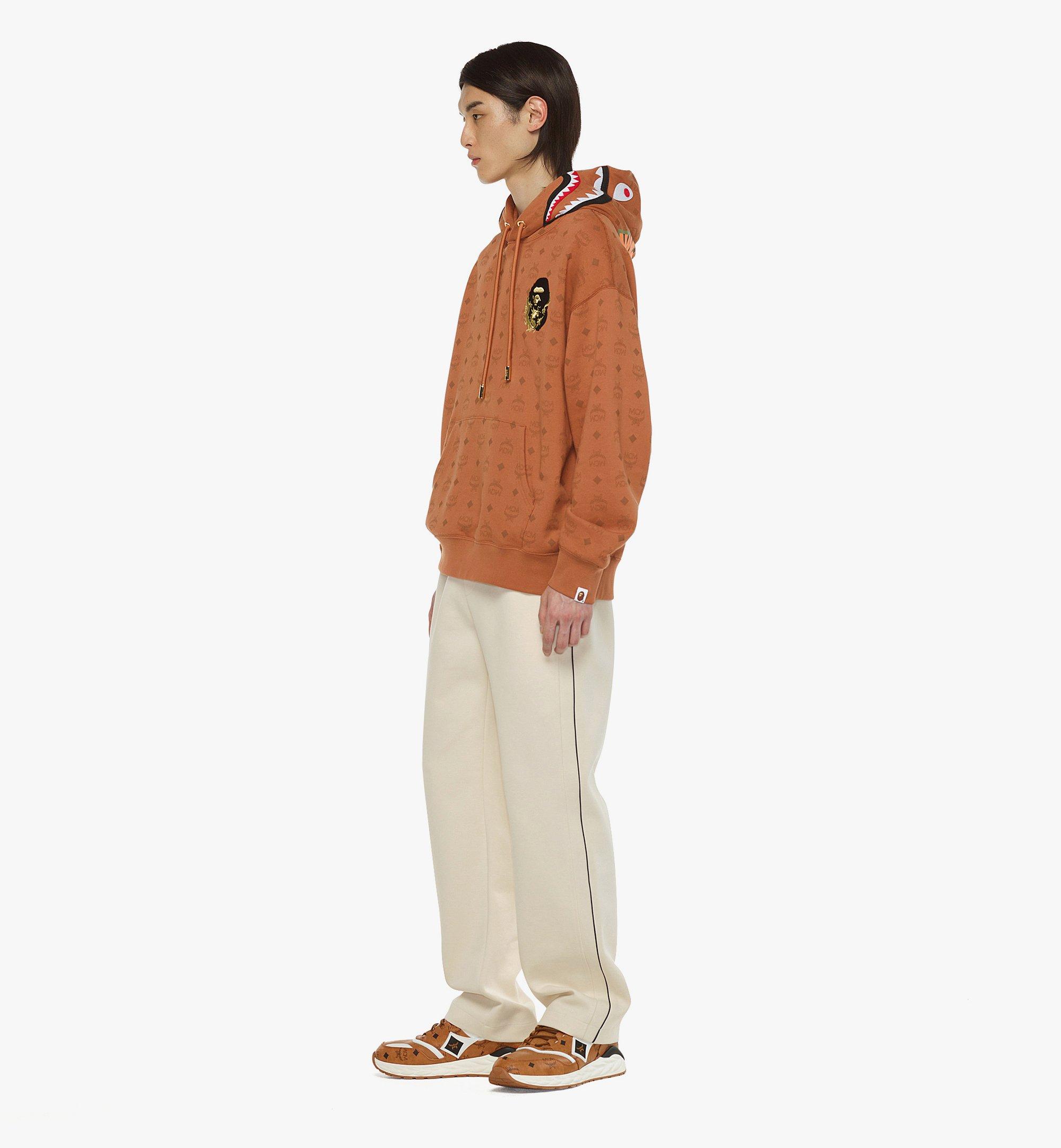 X-Large MCM x BAPE Monogram Shark Hoodie Cognac | MCM ®CA