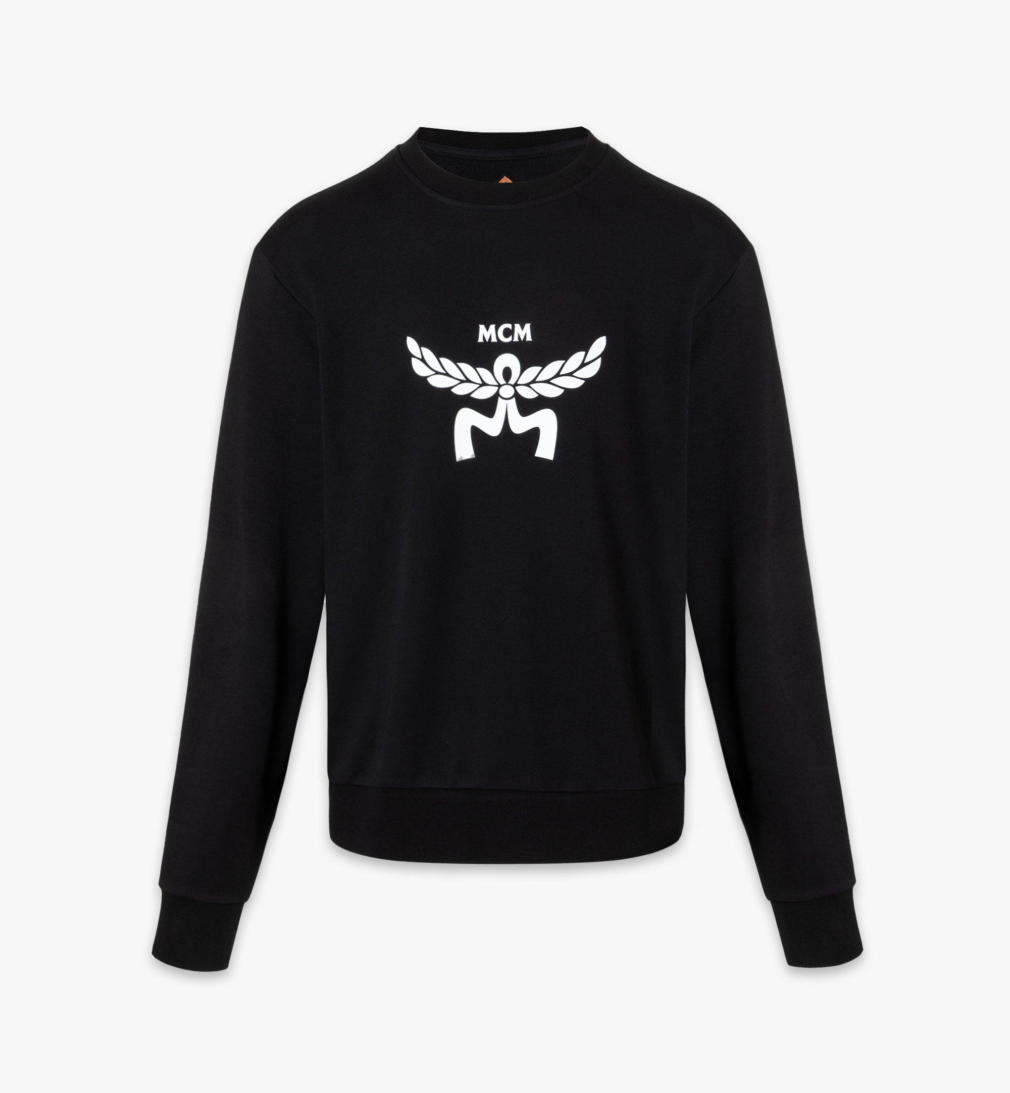 MCM Classic Logo Sweatshirt in Organic Cotton Black MHAFSMM02BK00L Alternate View 1