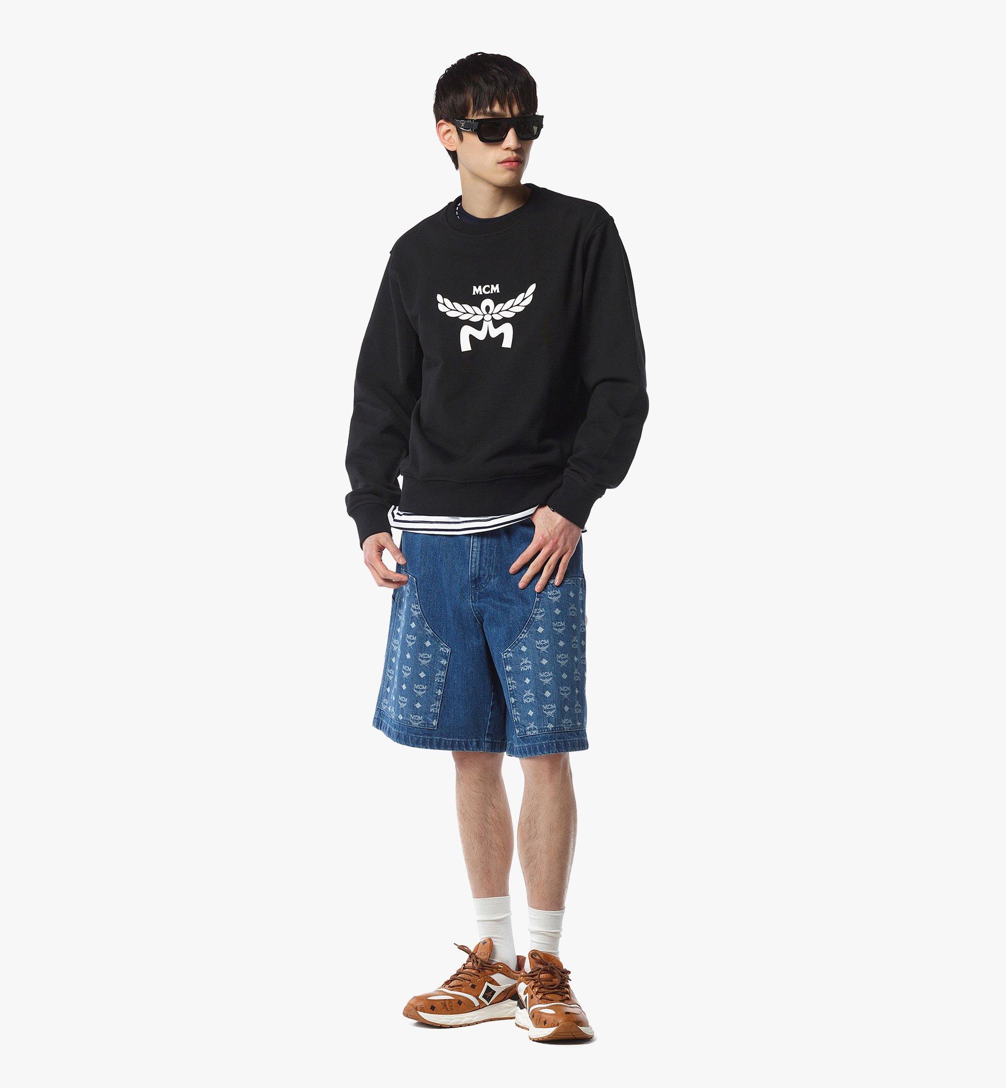 MCM Sweatshirt classique à logo en coton biologique Black MHAFSMM02BK00L Plus de photos 2
